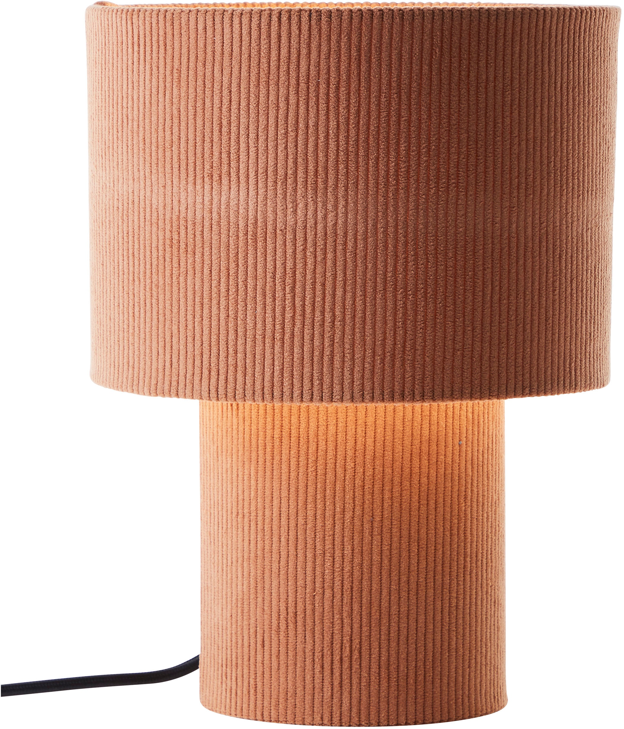 LeGer Home by Lena Gercke Tischleuchte »Kathleen Cordleuchte«, 1 flammig, Cordstoff, H 30 cm, Ø 23 cm, E27, Cord, Stoffleuchte, Tischlampe