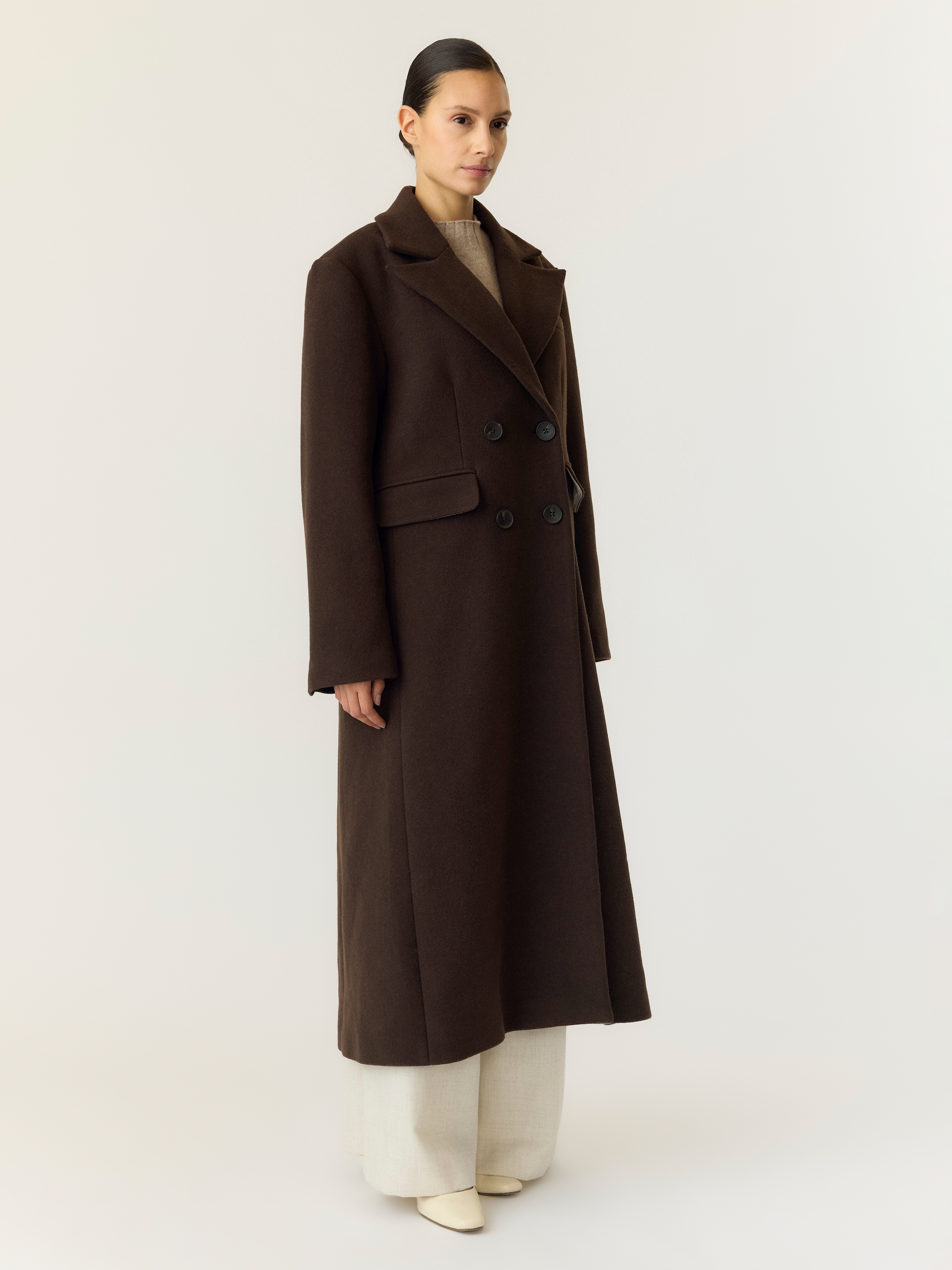 Y.A.S Langmantel »YASROYLA LS WOOL BLEND LONG COAT S. NOOS« mit Wolle