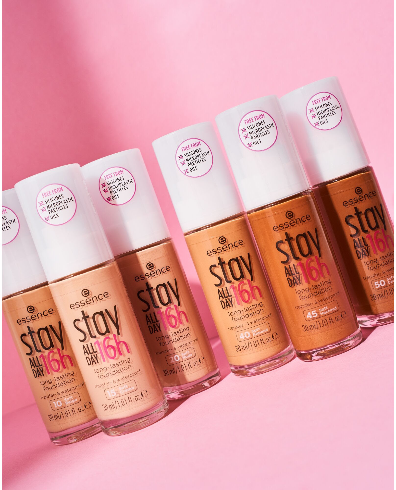 Essence Foundation »stay ALL DAY 16h long-lasting«, (Set, 3 tlg.)