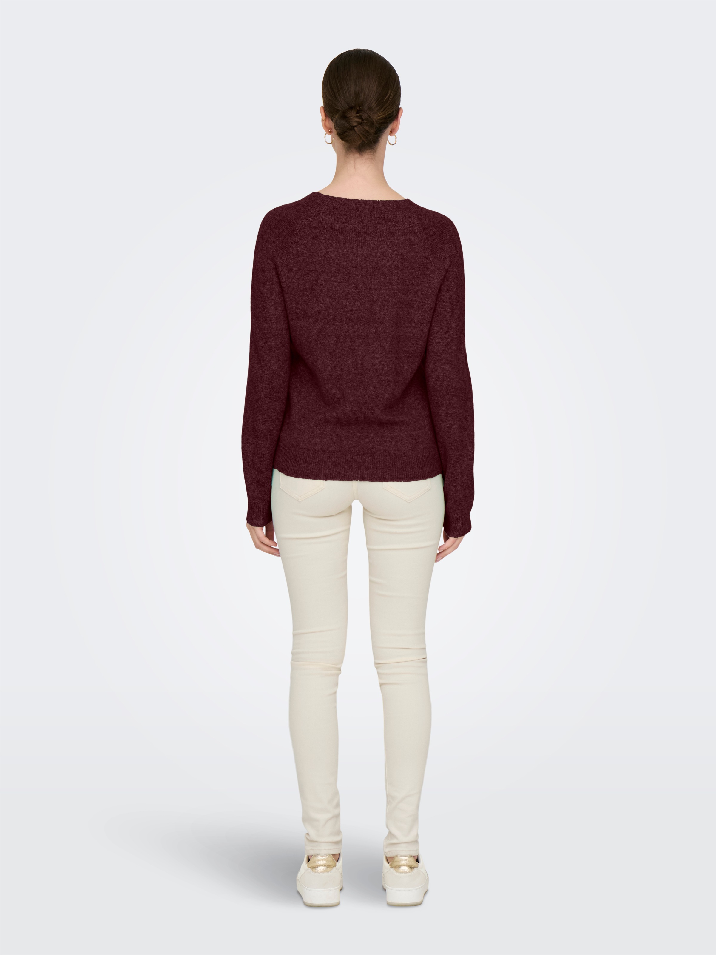 ONLY Rundhalspullover »ONLRICA LIFE L/S PULLOVER  KNT NOOS« Materialmix, regular fit