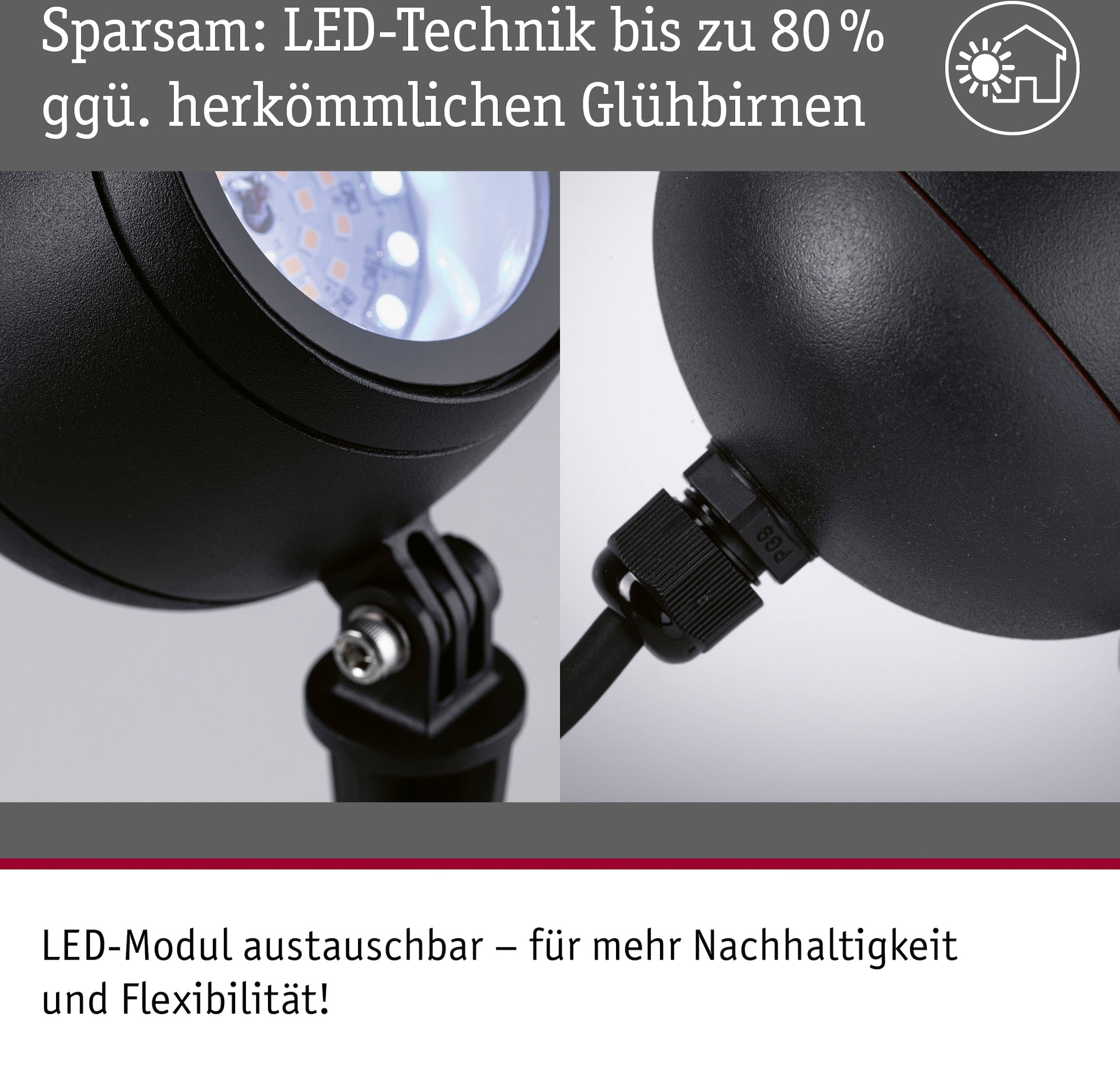 Paulmann LED Gartenleuchte »Outdoor 230V Spot Kikolo RGBW ZigBee«, 1 flammig, ZigBee RGBW