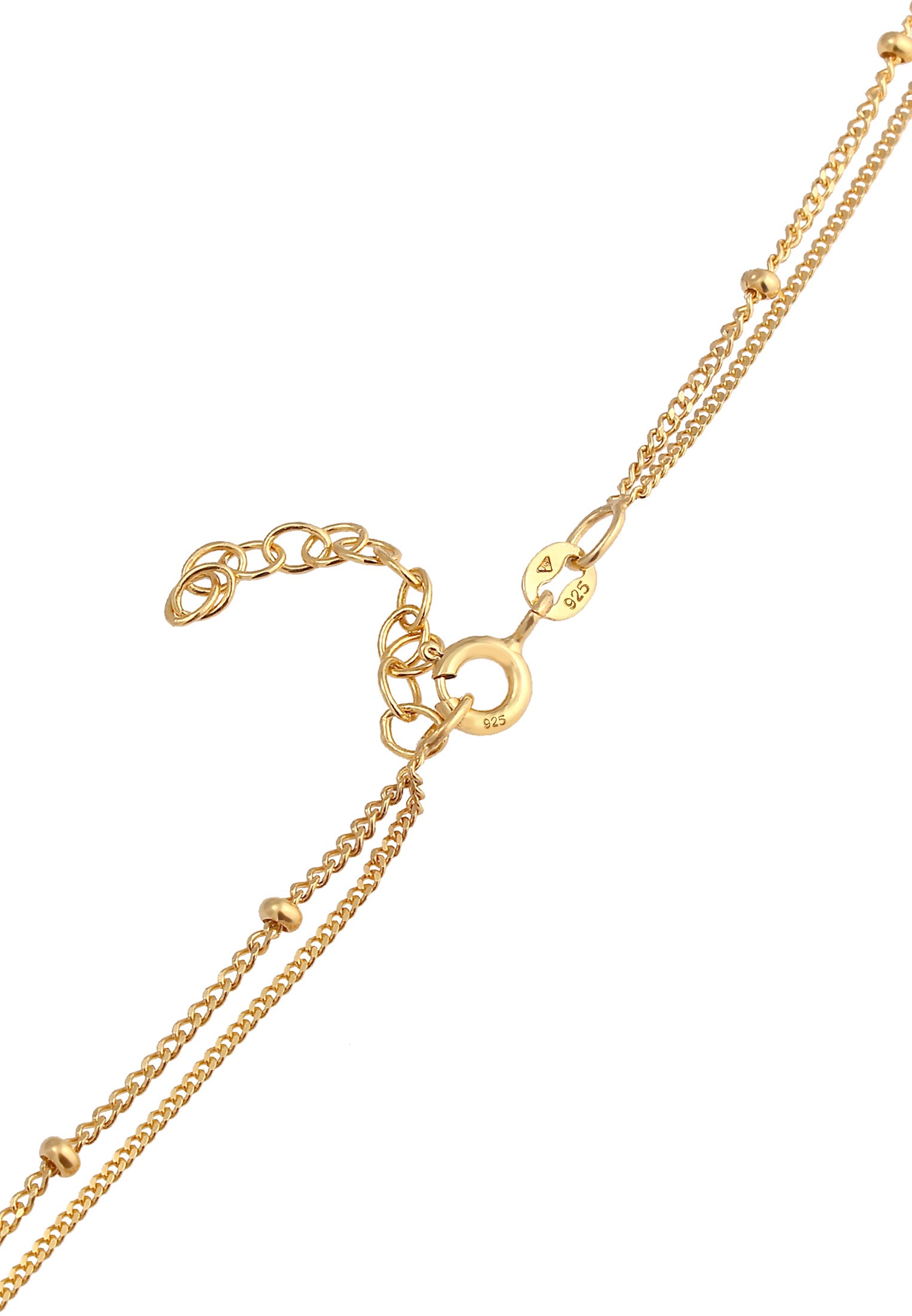 Elli Choker »Halskette Choker Layer Look Kugelkette Rosenquarz 925 Silber«