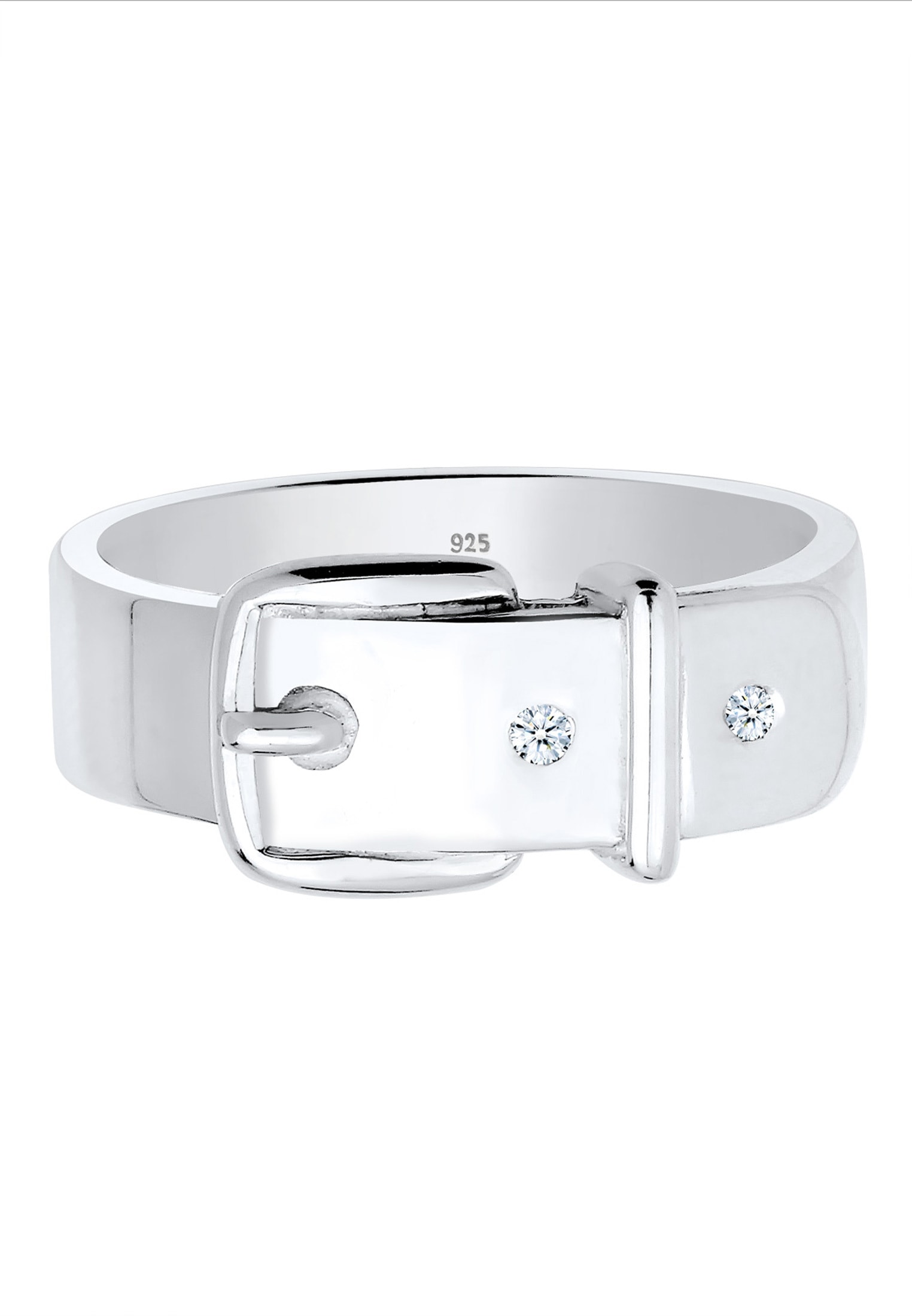 Elli DIAMONDS Diamantring »Ring Gürtel Diamant Weiß Brillantschliff (0.03 ct) 925 Sterling Silber«