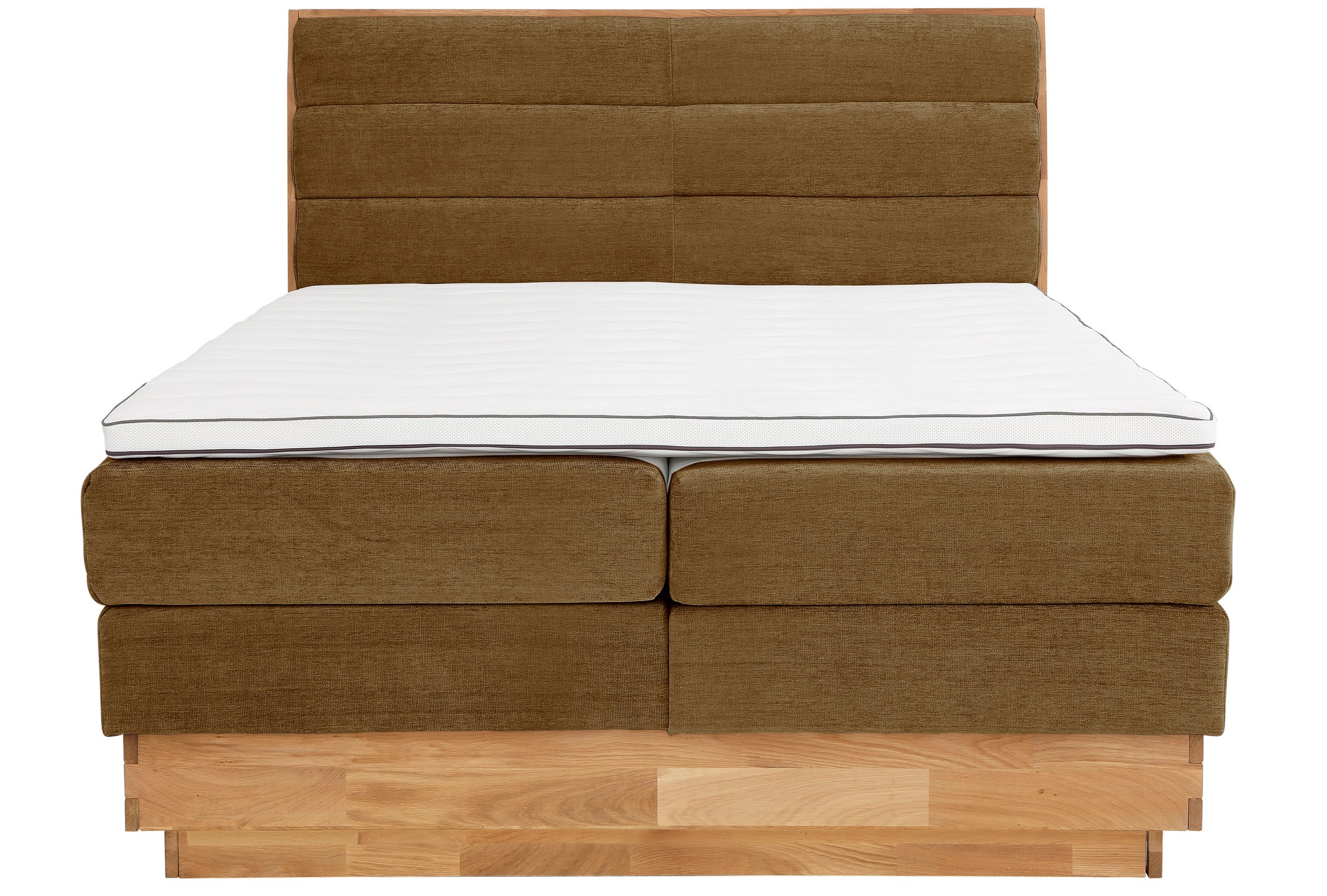 OTTO home Boxspringbett »Jenna« ohne LED-Beleuchtung, mit zertifizierten, recycelten Bezugsstoffen