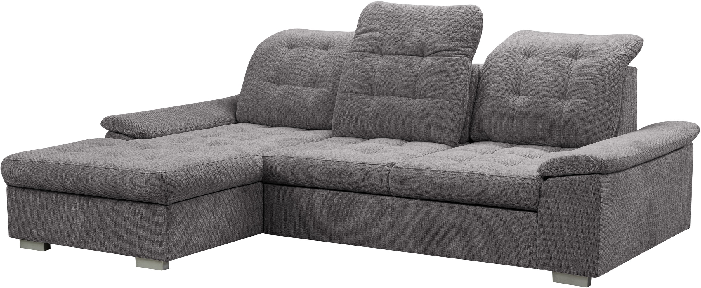 WERK2 Ecksofa Carmen, Sofa, Eckcouch mit Schlaffunktion, Bettkasten und Sitztiefenverstellung
