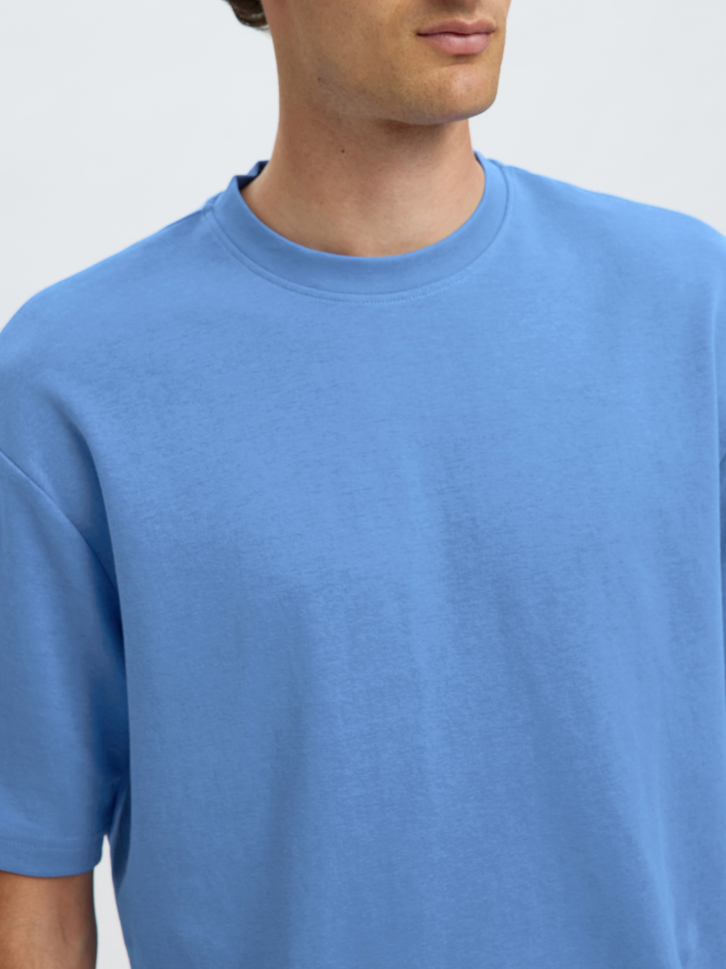 SELECTED HOMME Rundhalsshirt »SLHLOOSEOSCAR SS O-NECK TEE NOOS«