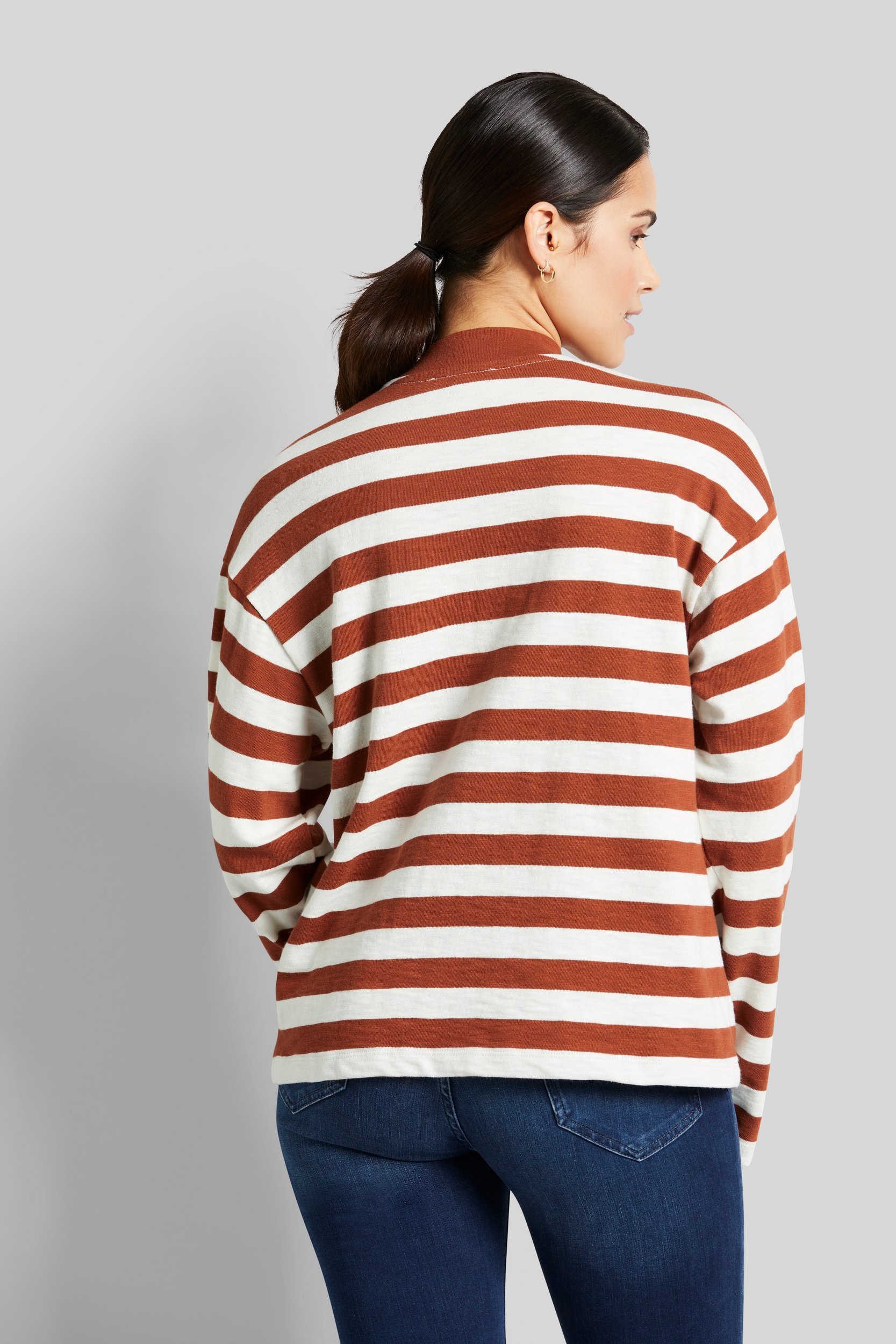 bugatti Langarmshirt, mit Ringelmuster