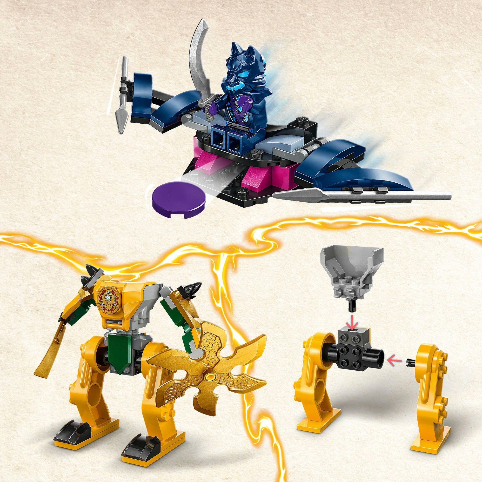 LEGO® Konstruktionsspielsteine »Arins Battle Mech (71804), LEGO Ninjago«, (104 St.), Made in Europe