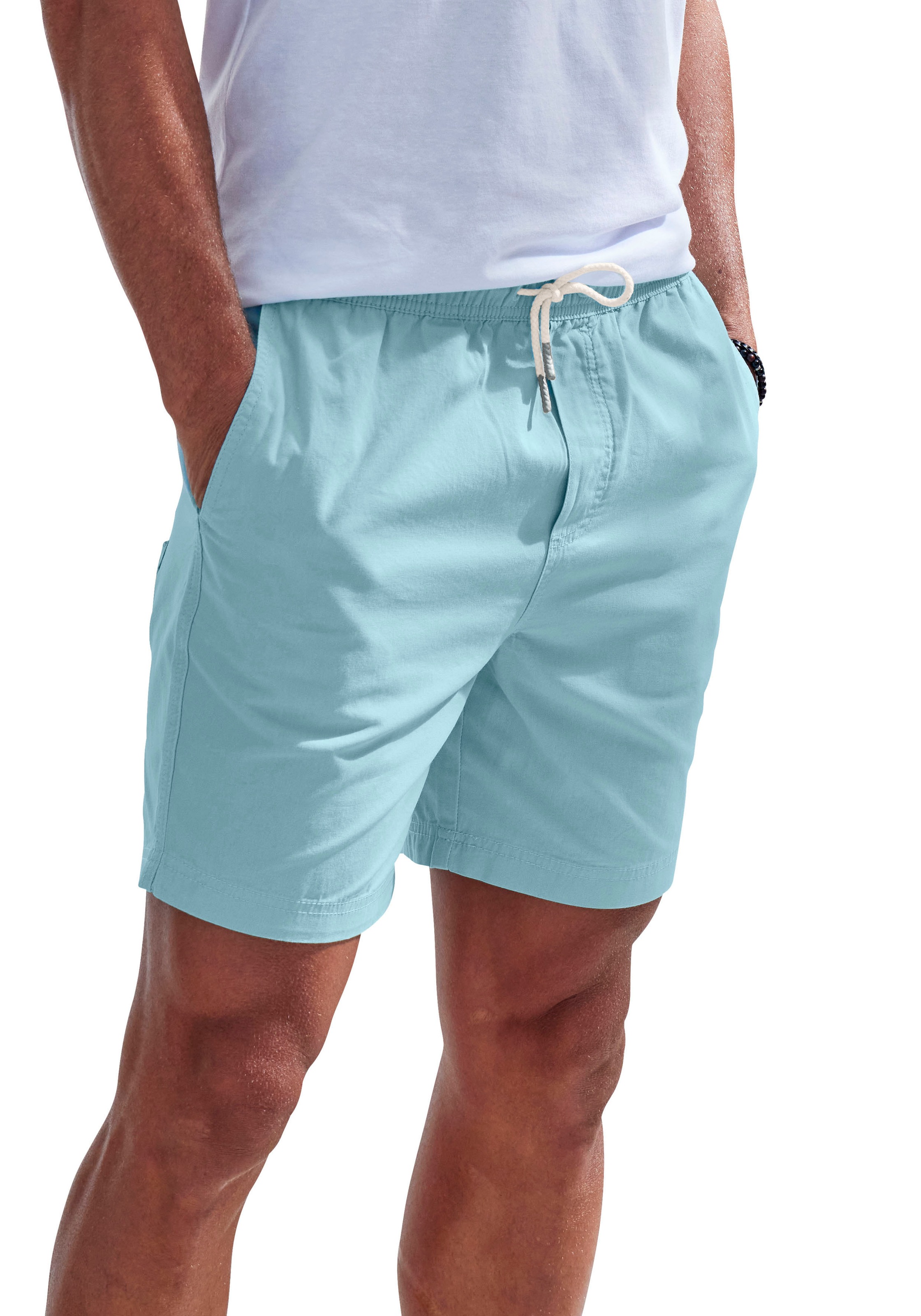 John Devin Shorts »Bermuda«, kurze Hose aus elastischer, gewebter Baumwollqualität