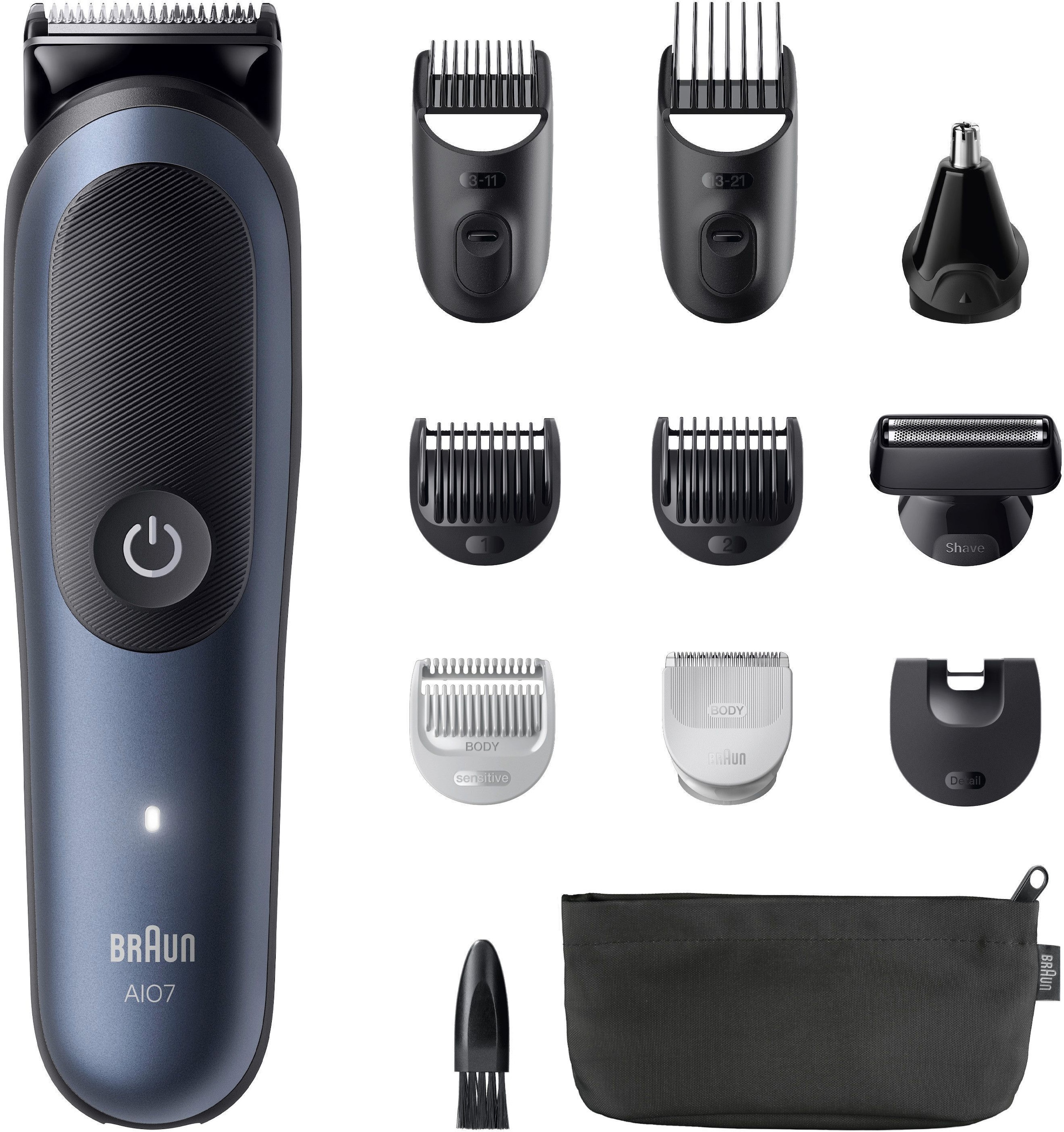 Braun Haarschneider »Braun All-in-One Series 7, 11-in-1 Groomingset« 120 Min Akku, SkinGuard-Technologie, AquaGrip für Unterwassernutzung