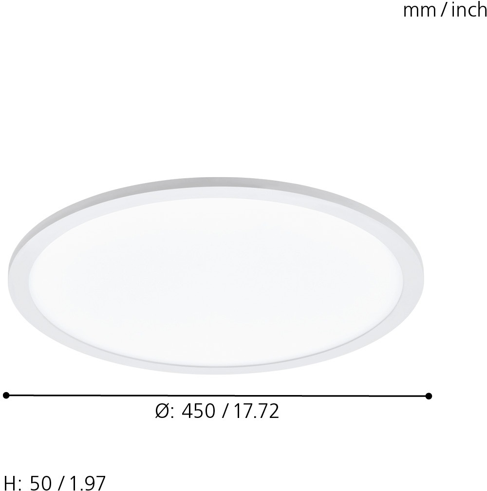 EGLO Deckenleuchte »SARSINA-C«, 1 flammig, Leuchtmittel LED-Board | LED fest integriert, EGLO CONNECT, Steuerung über APP + Fernbedienung, BLE, CCT, RGB