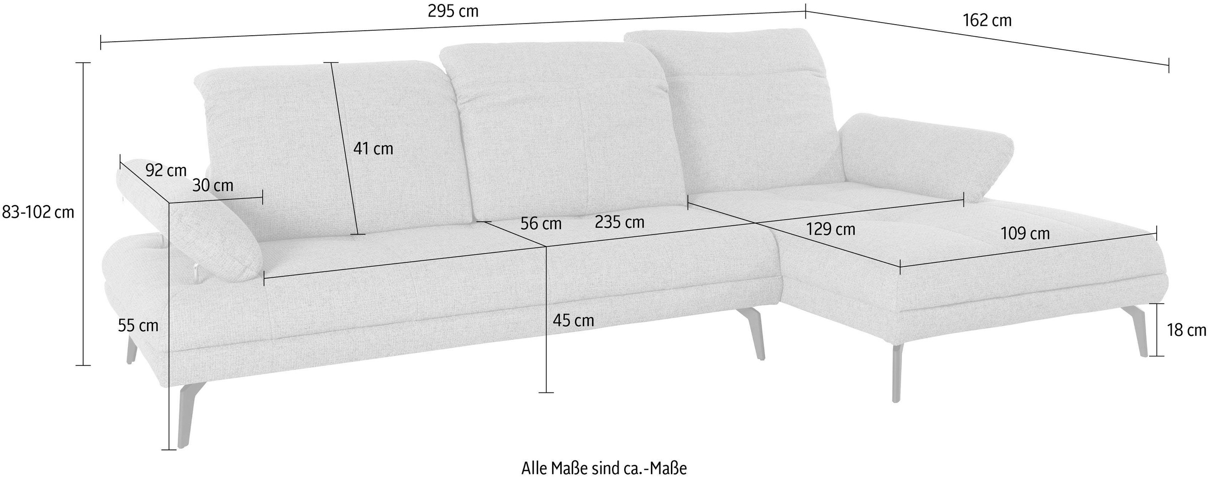 andas Ecksofa »Stenlille Muktifunktionssofa, L-Form«, incl. Sitztiefen-, Kopfteil- und Armteilverstellung