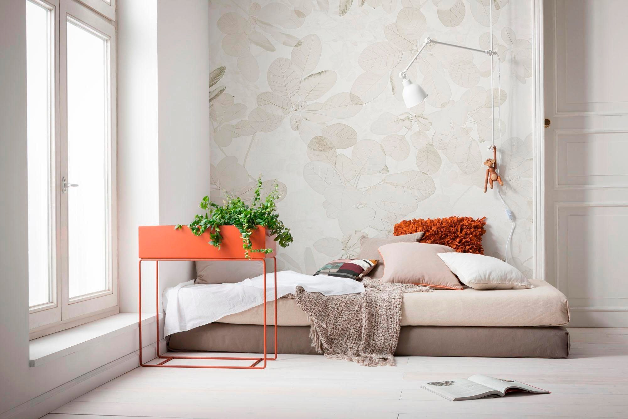 Komar Vliestapete »Digitaldruck Vlies - Sheer Grey - Größe 400 x 250 cm«, bedruckt, Wohnzimmer, Schlafzimmer