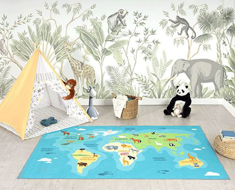 the carpet Teppich »Happy Life« rechteckig 4 mm Höhe Life Kinderzimmer Teppich Spielteppich pflegeleicht