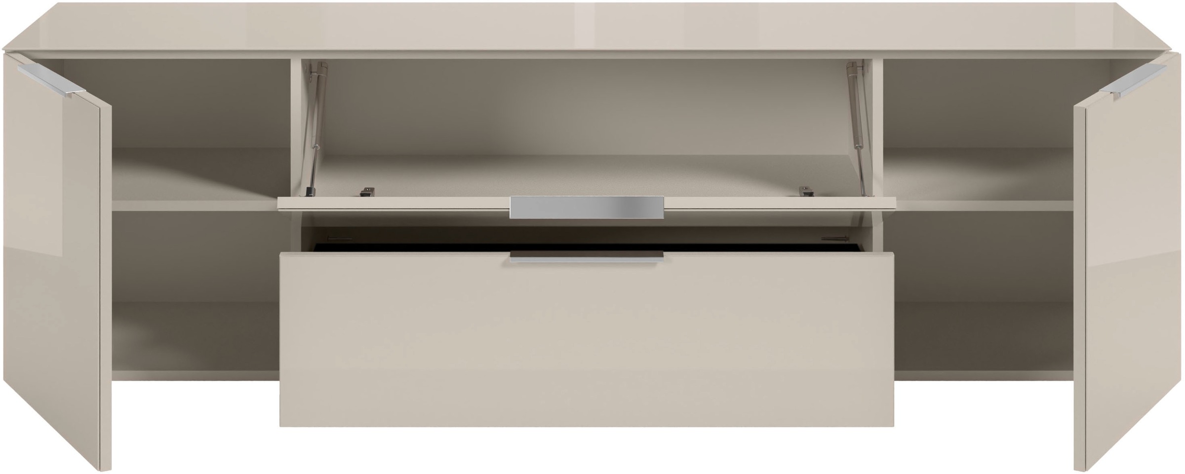 HBZ Lowboard »Santorin, BxHxT 180x99x40 cm«, (1 St.), Breite 180cm, Softclose für Türen und Schubkästen, Melaminbeschichtung