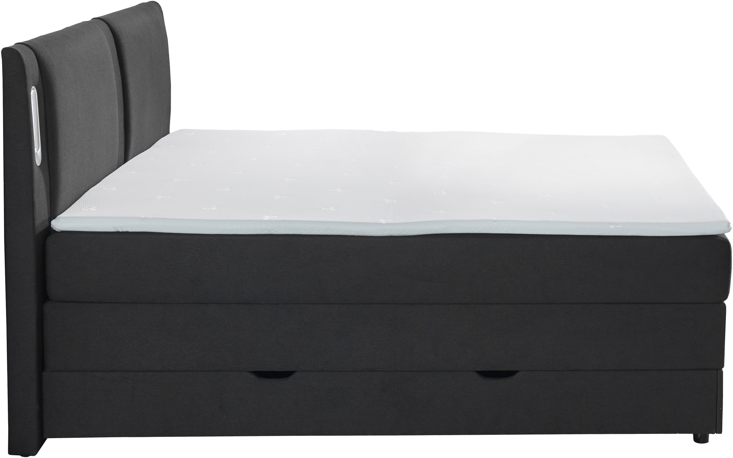 INOSIGN Boxbett »Elverta inkl. Bettkasten und LED-Beleuchtung« erhältlich in der Breite 180x200cm, Kopfteil in Kissenoptik