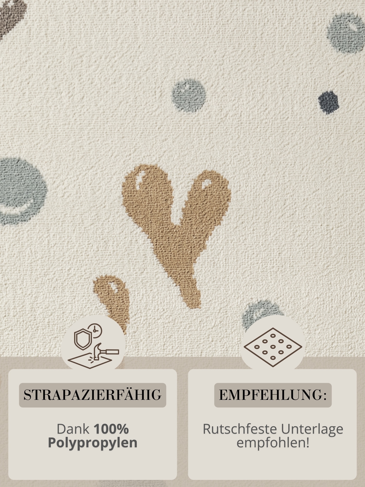 HANSE Home Kinderteppich »Moby« rund 10 mm Höhe Pflegeleicht, Weich, Kinderzimmer, Spielteppich, Spielunterlage