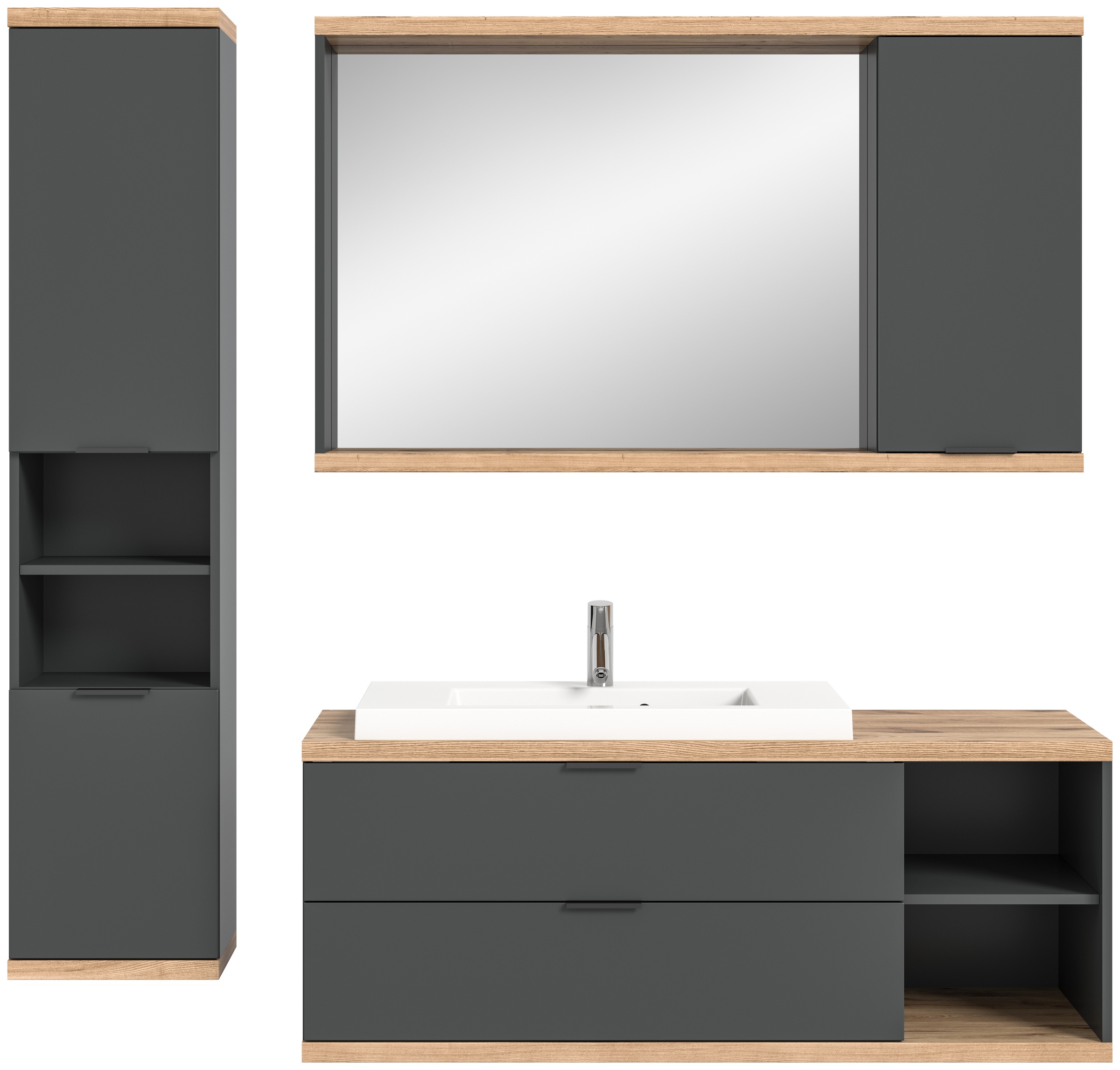 welltime Badmöbel-Set Set, 3 Stk. tlg.