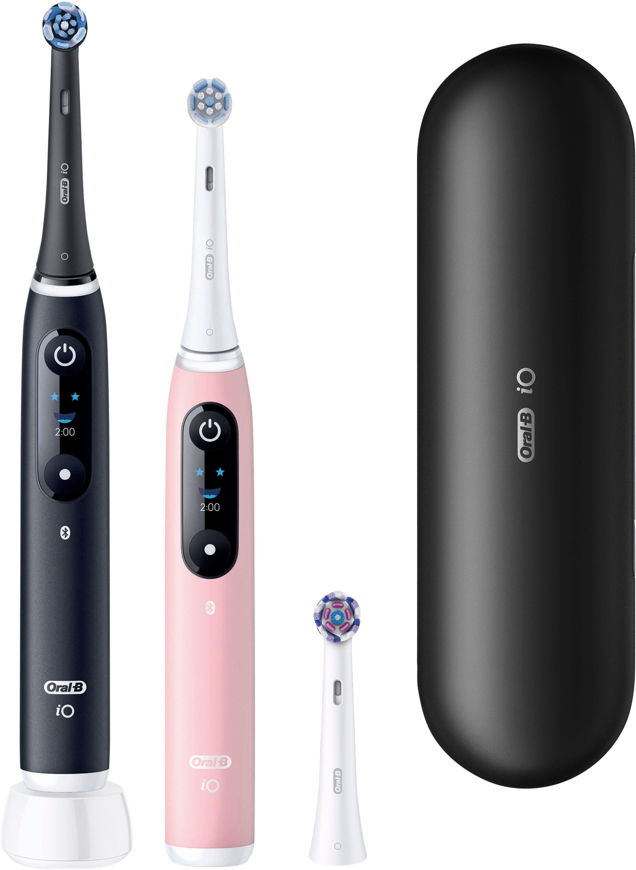 Oral-B Elektrische Zahnbürste »iO Series 6« 3 Stk. Aufsteckbürsten Doppelpack, 3 Aufsteckbürsten, Reise-Etui