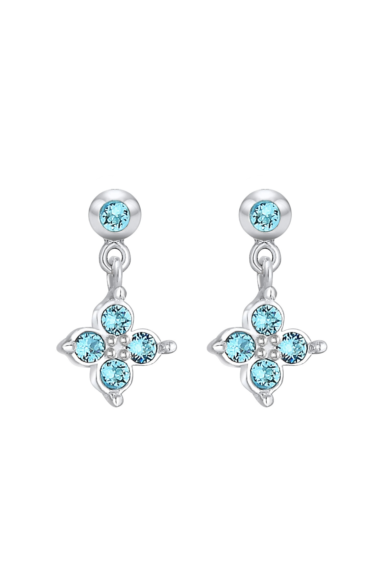 Elli Paar Ohrstecker »Ohrringe Kinder Blume Kristalle 925 Silber«
