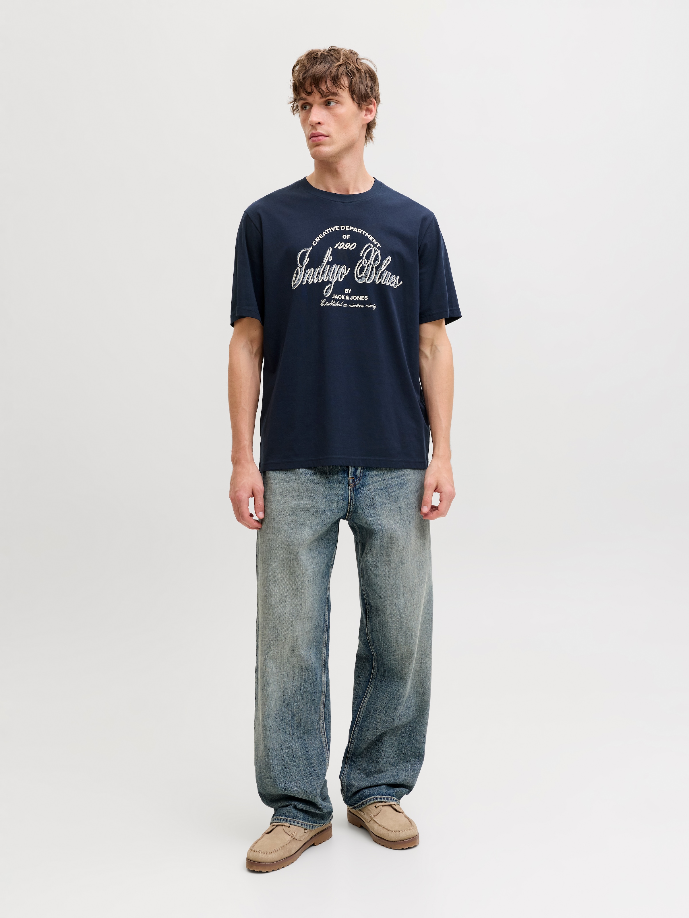 Jack & Jones Rundhalsshirt »JJEDENVER GRAPHIC TEE SS O-NECK SN« mit Logobranding