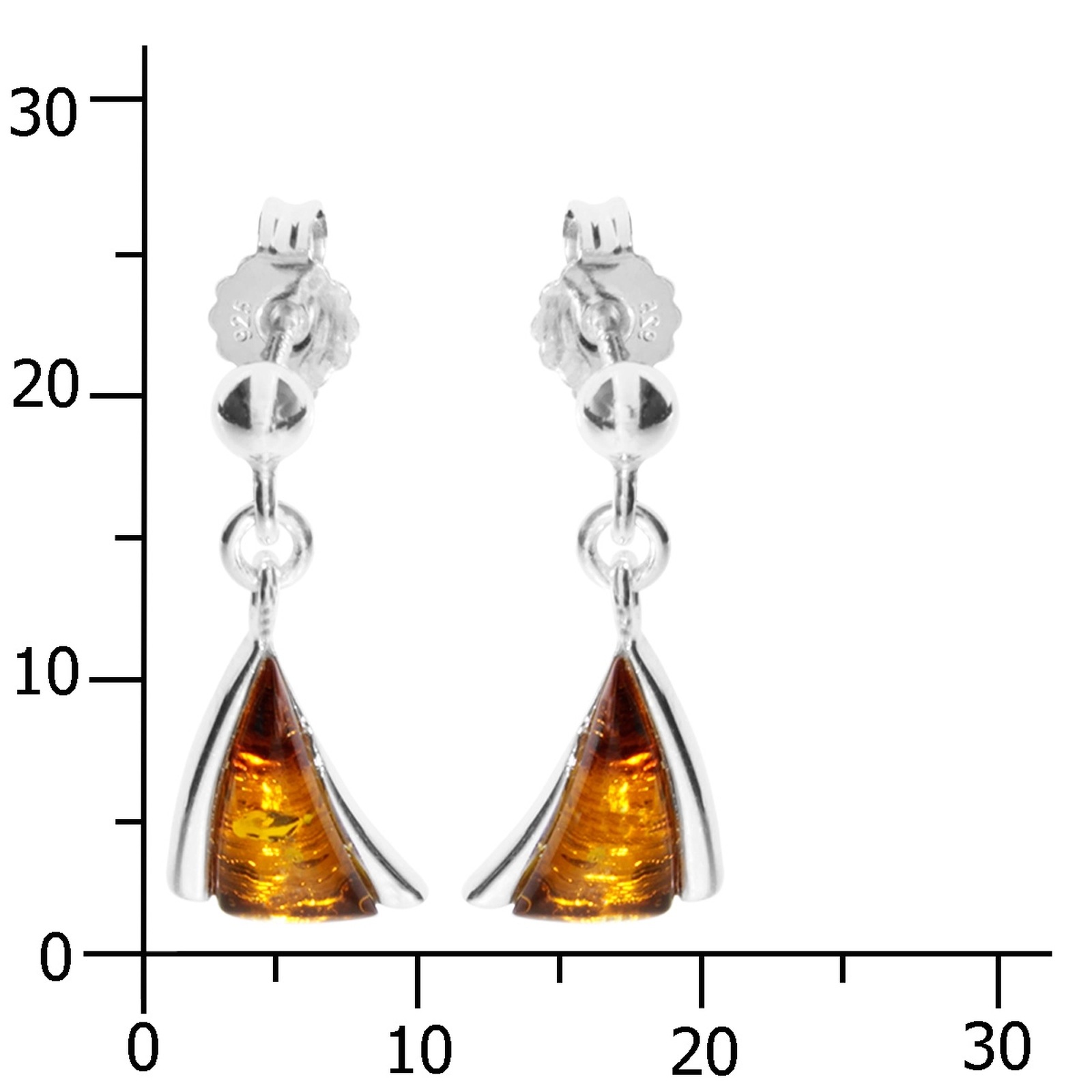 OSTSEE-SCHMUCK Paar Ohrhänger »- Imke - Silber 925/000 - Bernstein«