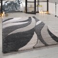 Paco Home Hochflor-Teppich »Ponto 821«, rechteckig, 40 mm Höhe, modernes Wellen Design, weich und flauschig, ideal im Wohnzimmer & Schlafzimmer