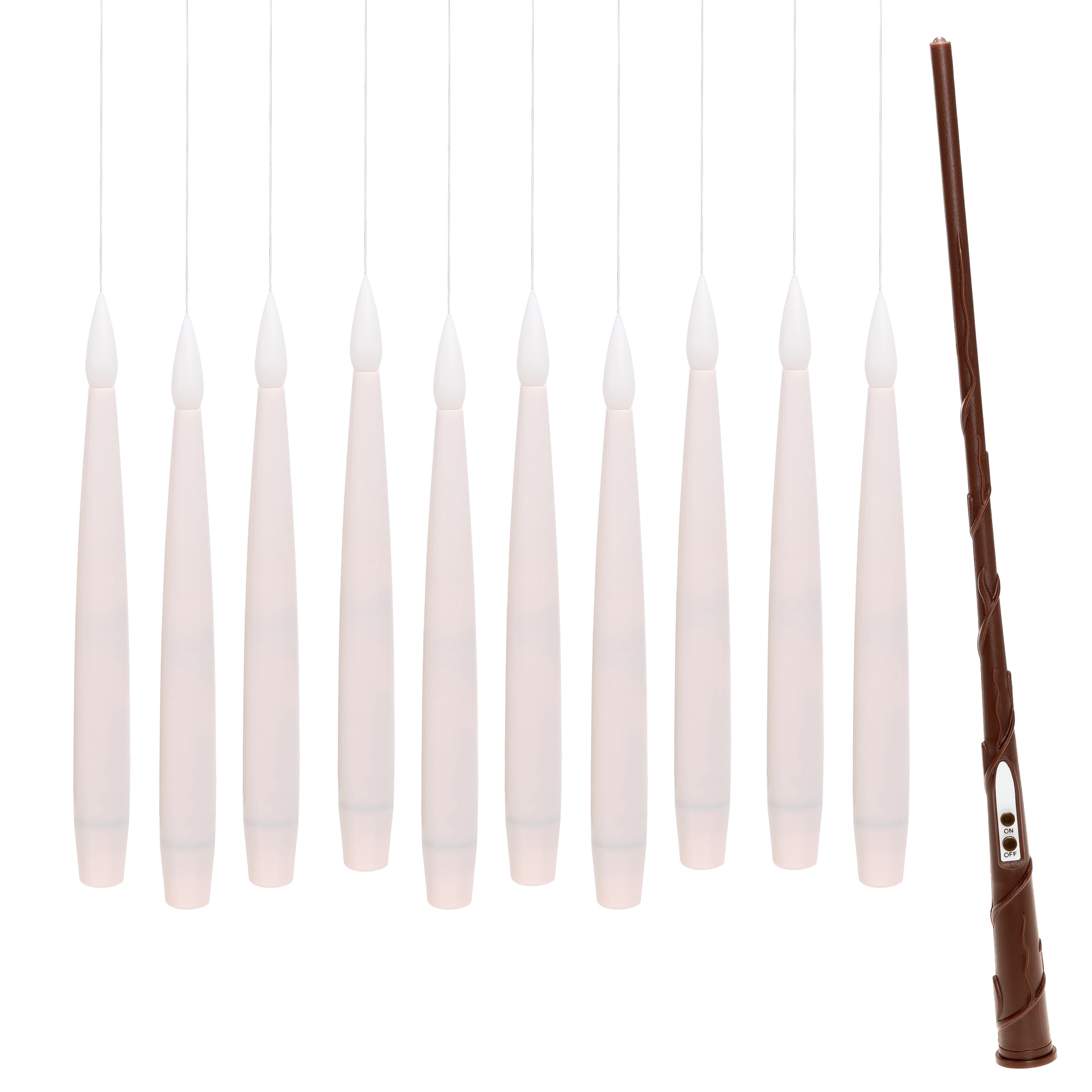 my home LED Dekolicht »10 Schwebende LED Tafelkerze mit Zauberstab Noaro« LED-Modul 11 Stk. Warmweiß mit Zauberstab als Fernbedienung