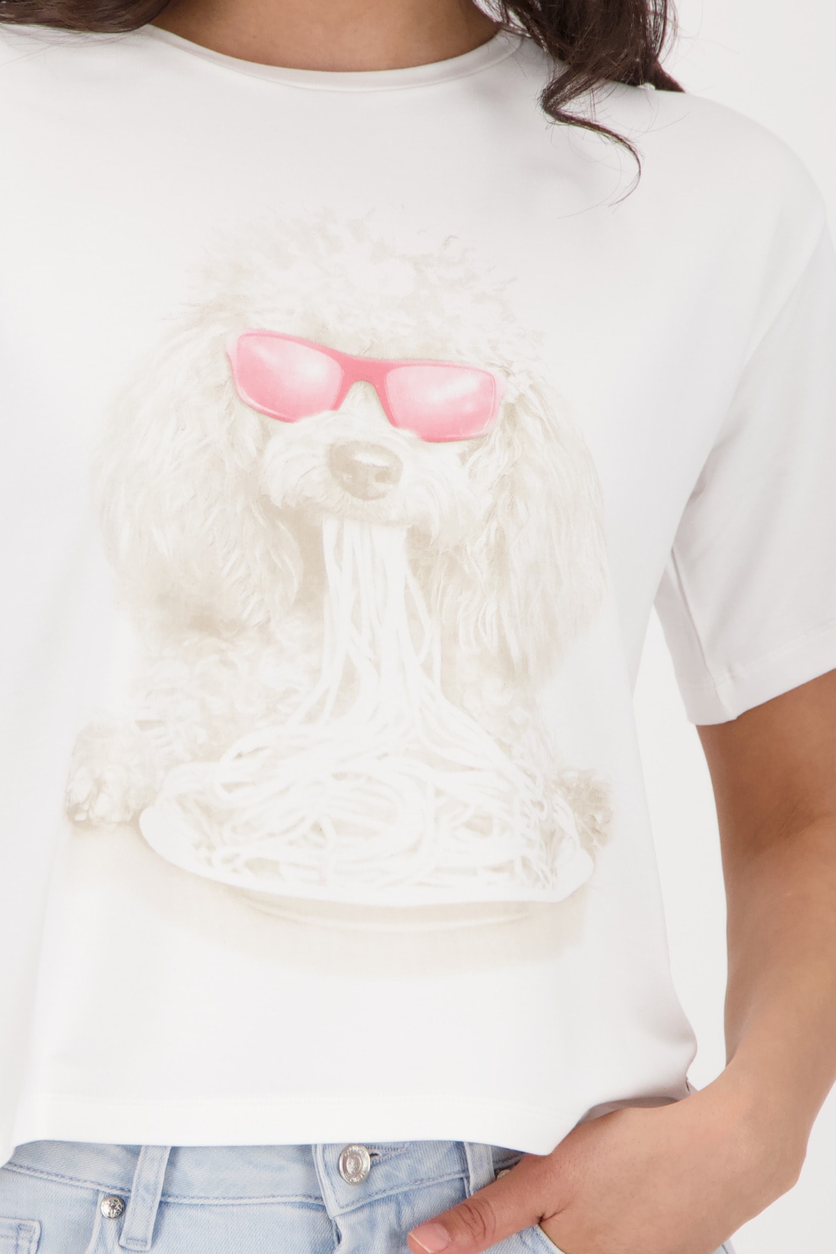 Monari T-Shirt »Shirt Hund+Spaghetti« Regular fit mit Hunde-Print