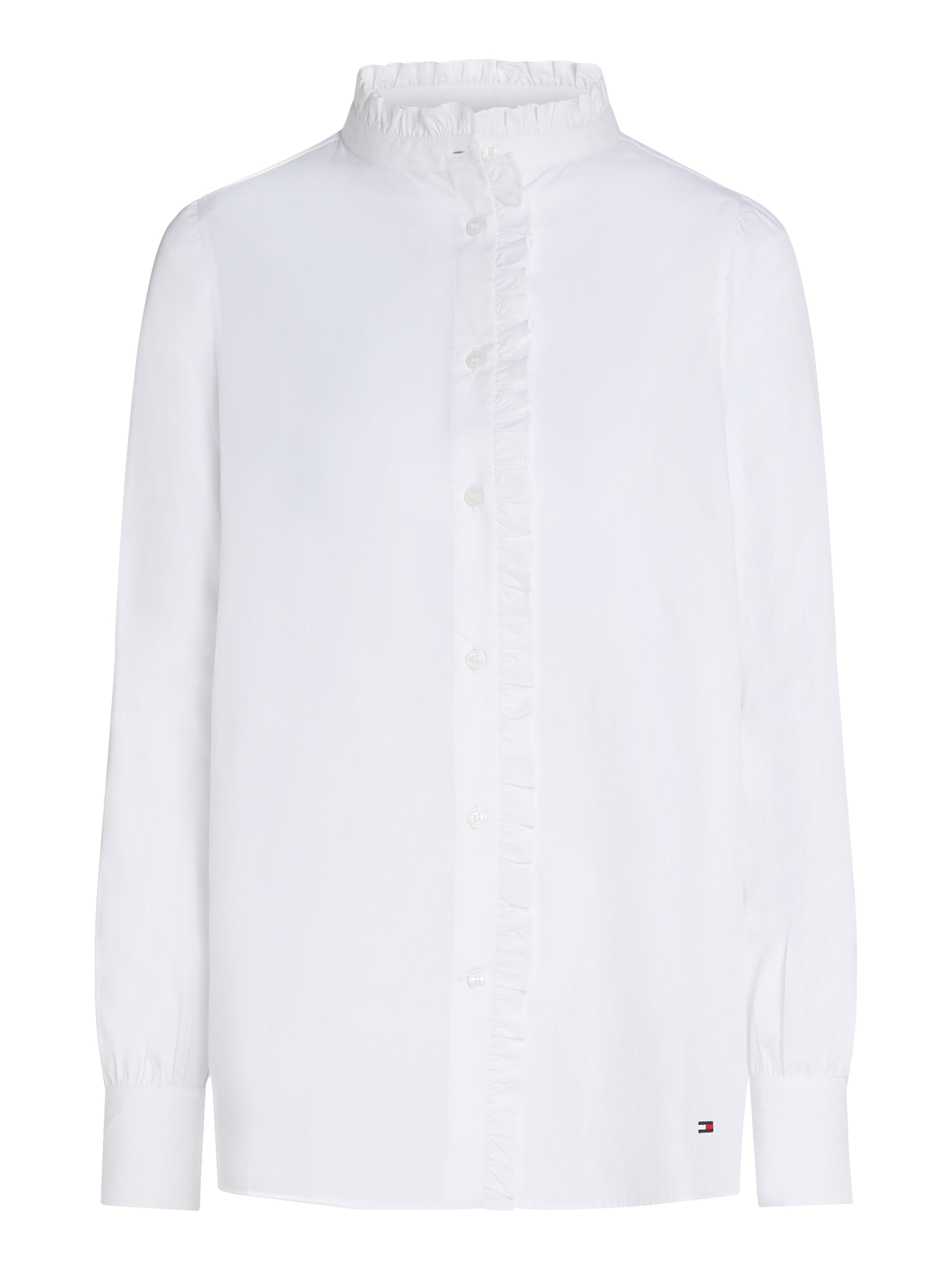 Tommy Hilfiger Shirtbluse »COTTON FRILL RELAXED SHIRT«, mit Rüschen