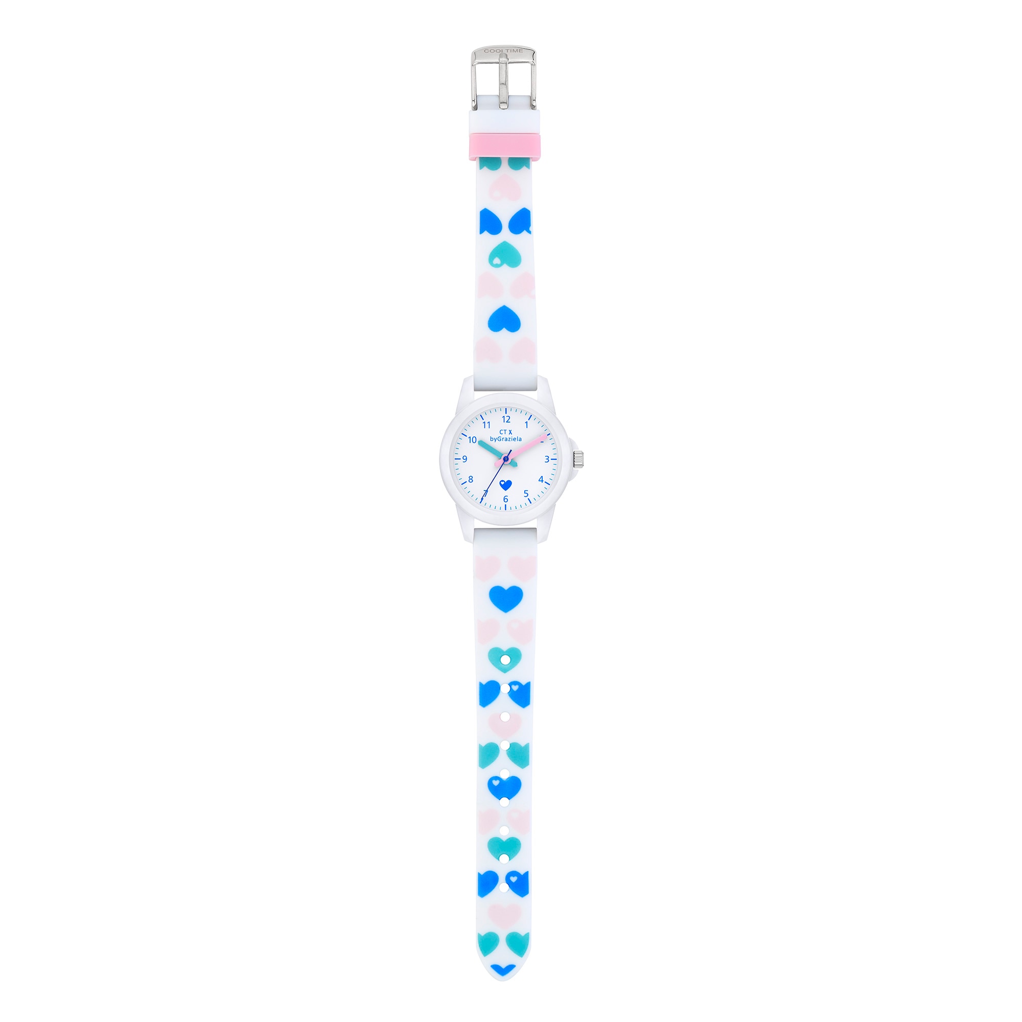 COOL TIME Quarzuhr »CT x by Graziela«, Armbanduhr, Silikonarmband, Kinderuhr, Mädchen, analog