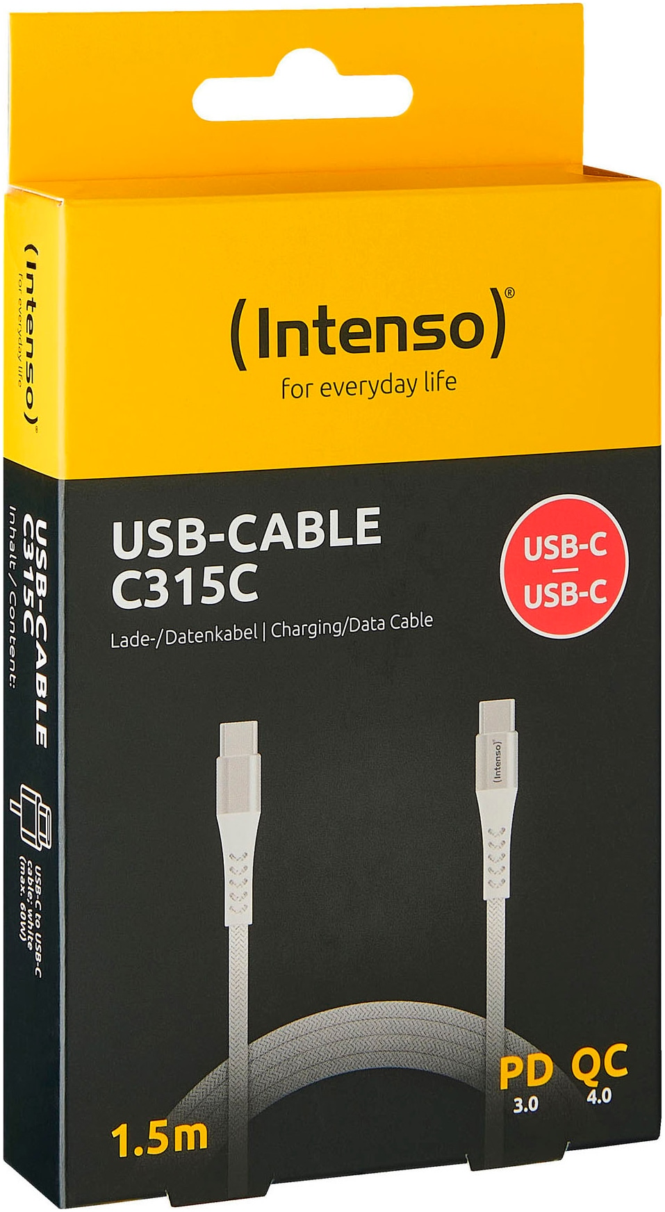 Intenso USB-Kabel »USB-C zu USB-C Kabel«, USB Typ C-USB Typ C, 150,00 cm