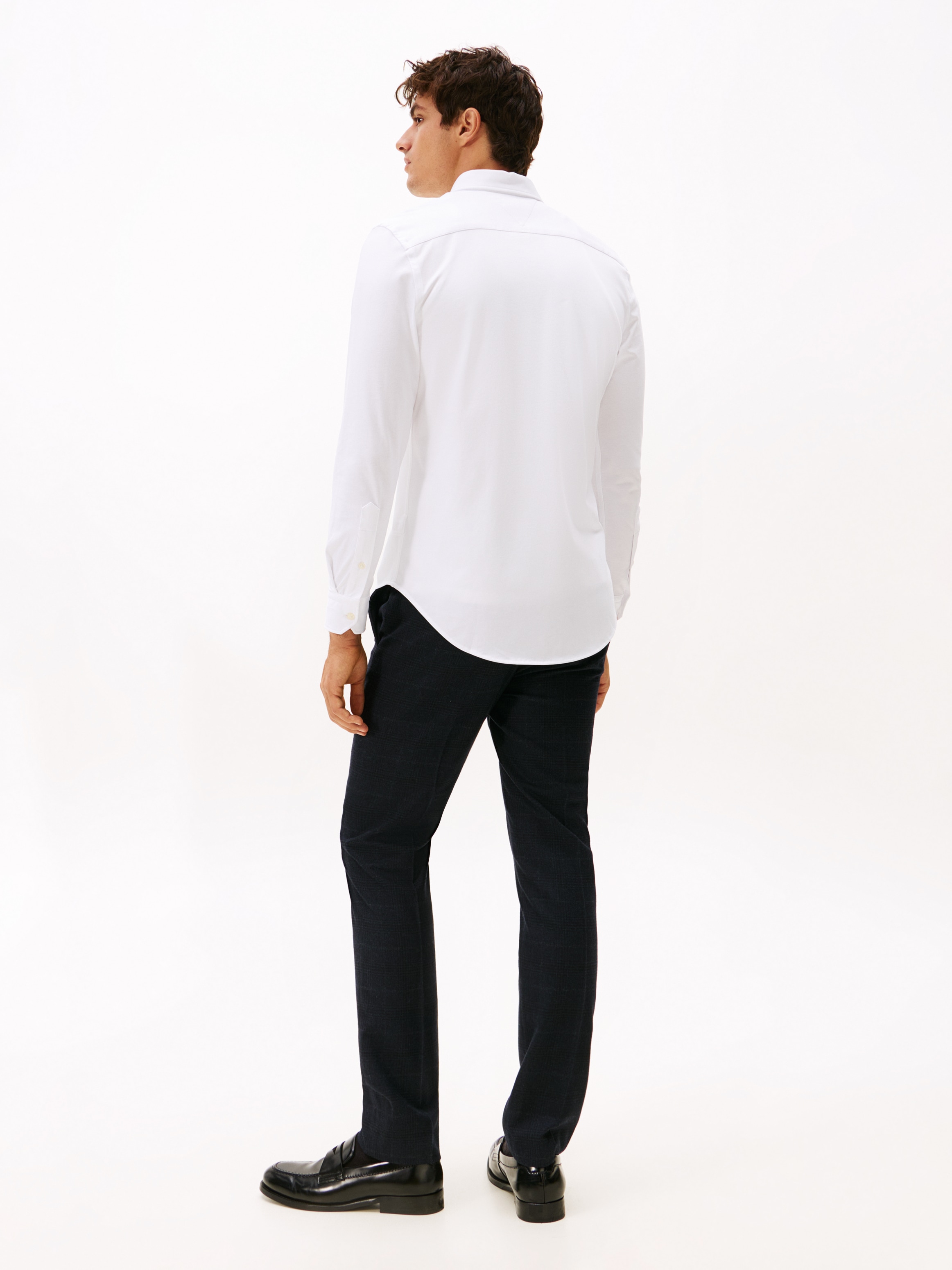 Tommy Hilfiger Businesshemd »PERFORMANCE INTERLOCK« elastisches Slim Fit mit Button-Down-Kragen