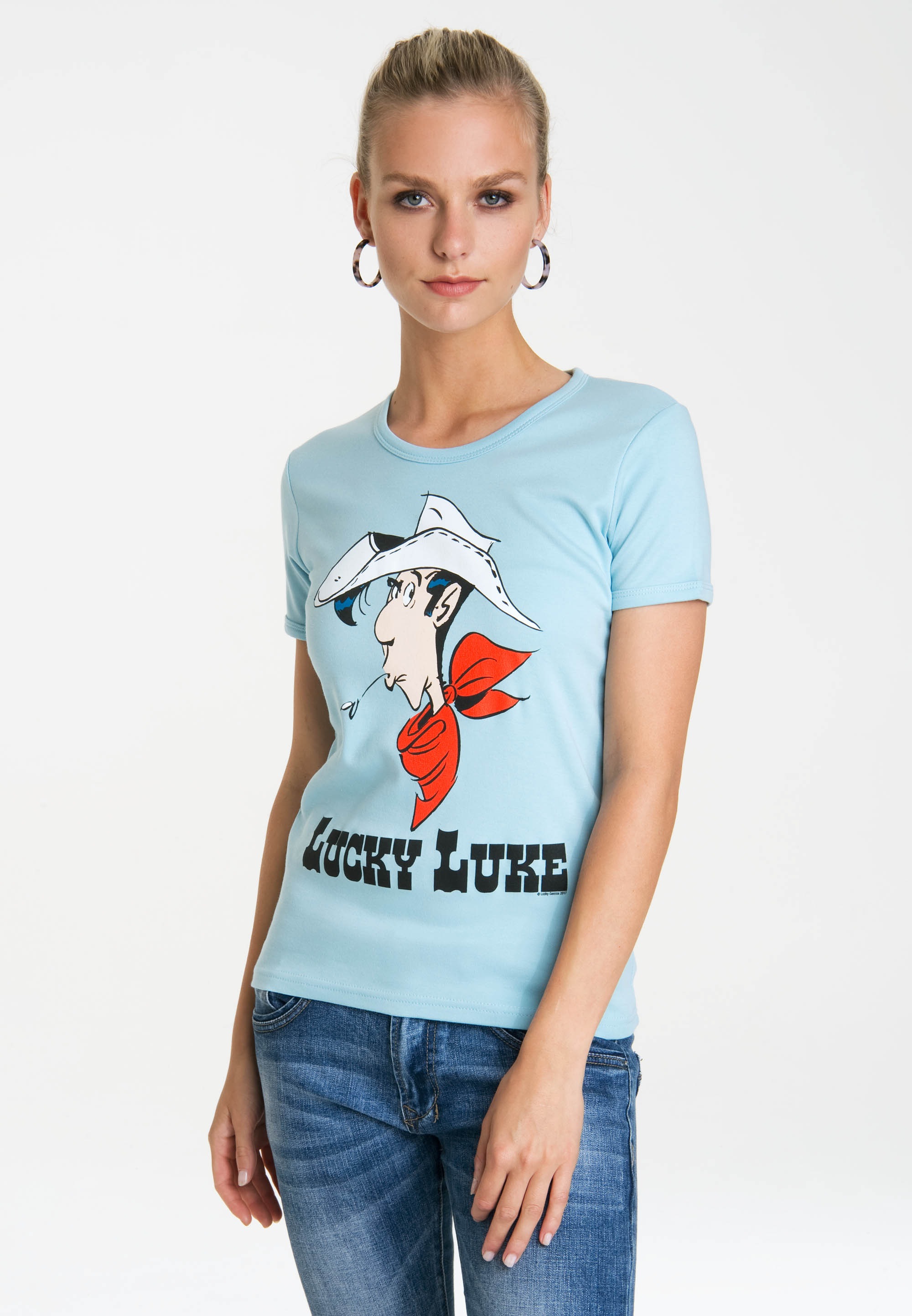 LOGOSHIRT T-Shirt »Lucky Luke Portrait«, mit lizenziertem Originaldesign