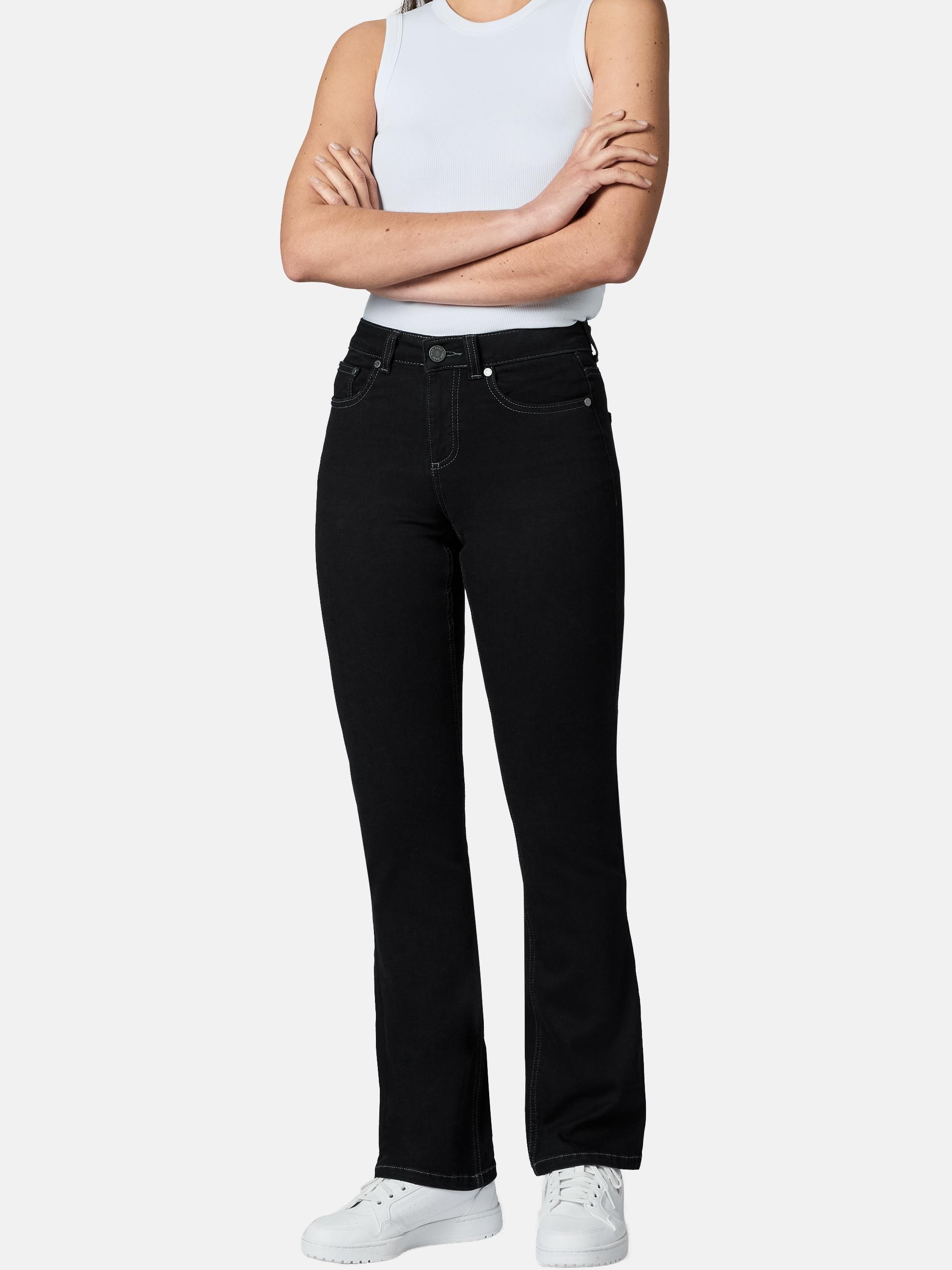 PEAK TIME 5-Pocket-Jeans »Bootcut-Jeans Zenita« Damen Bootcut Jeans mit Logoprägung