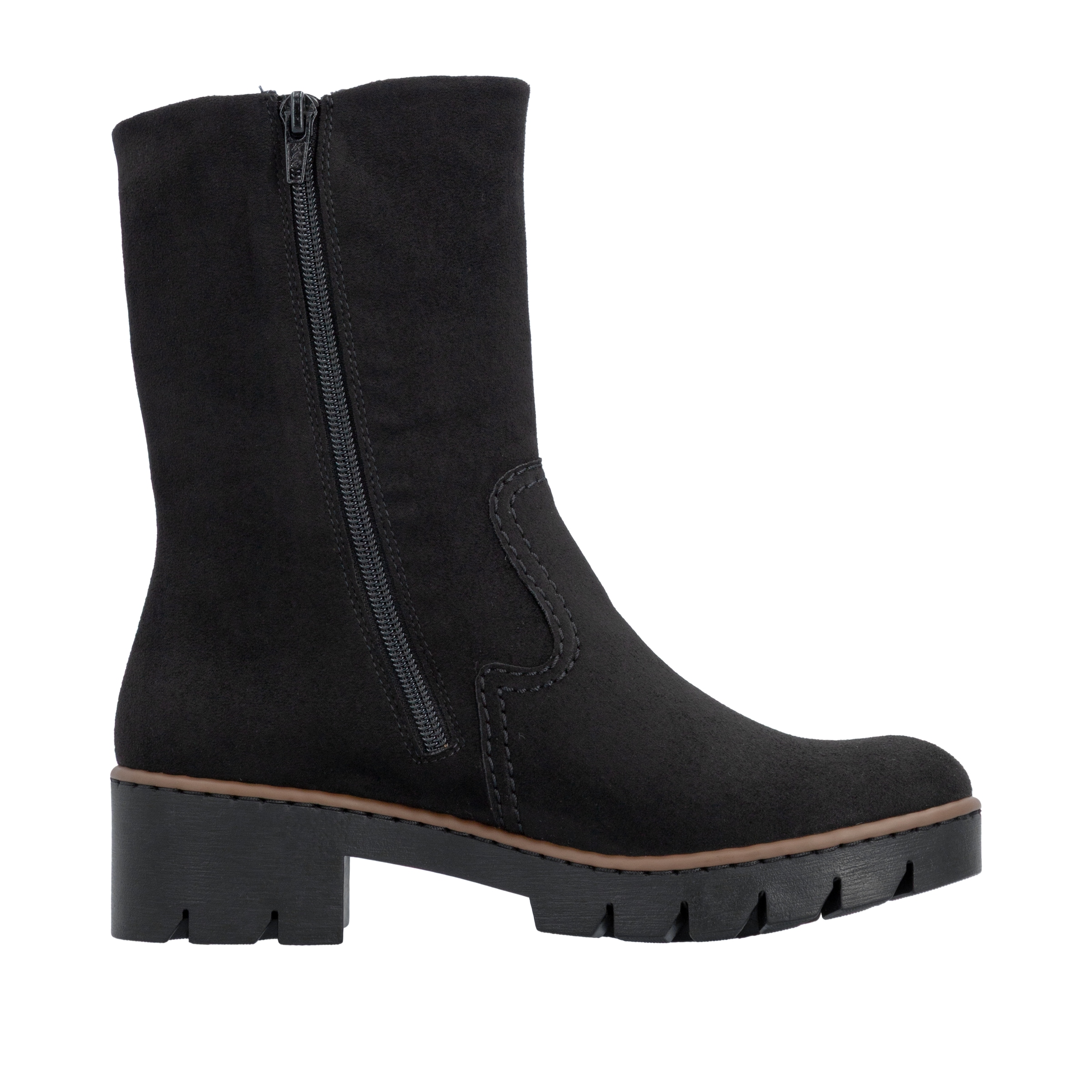 Rieker Stiefelette  Klassik-Boots mit Blockabsatz und Reißverschluss