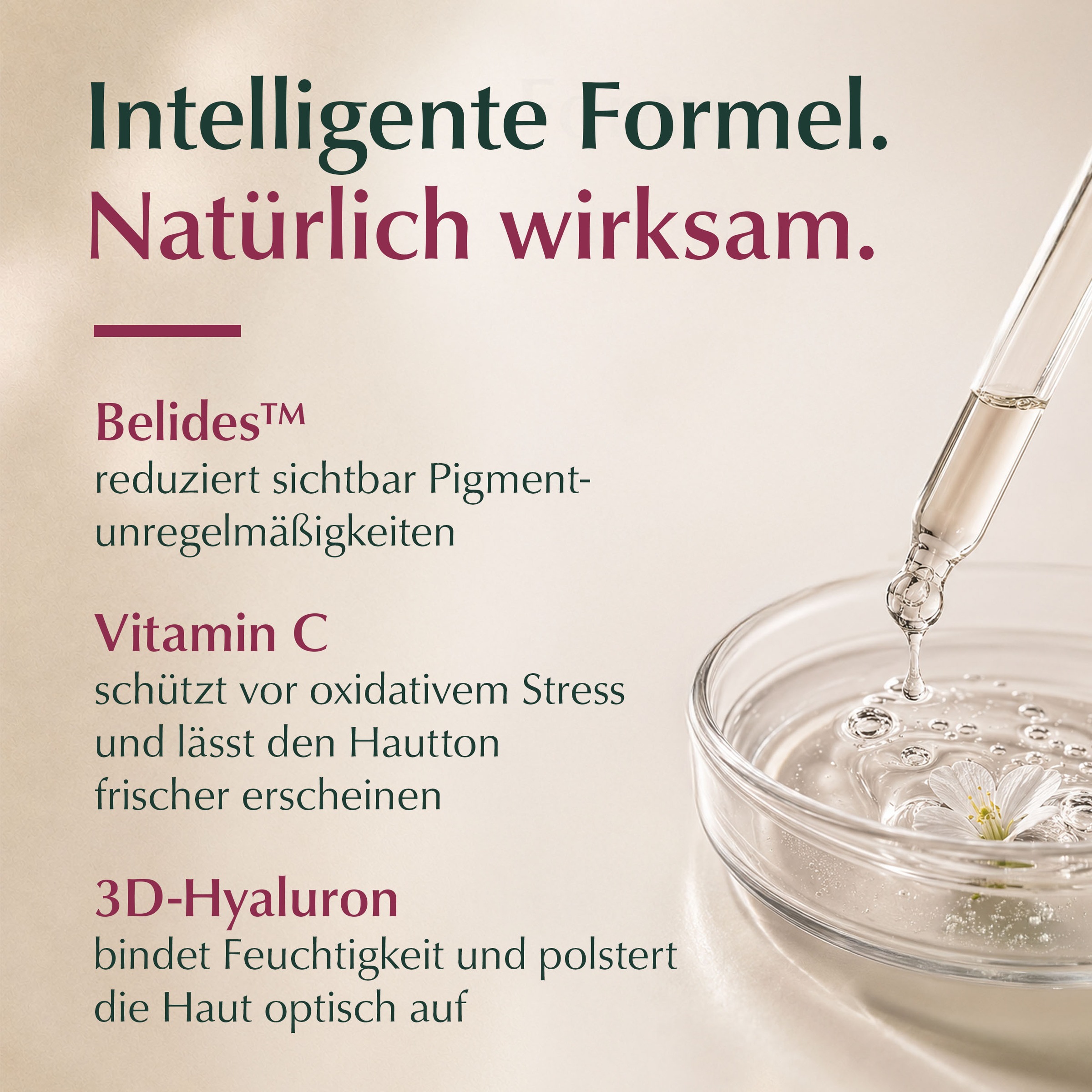 LOGONA Gesichtsserum »GLOW & PIGMENT SERUM« mit Belides™ und Vitamin C, Fluid-Textur