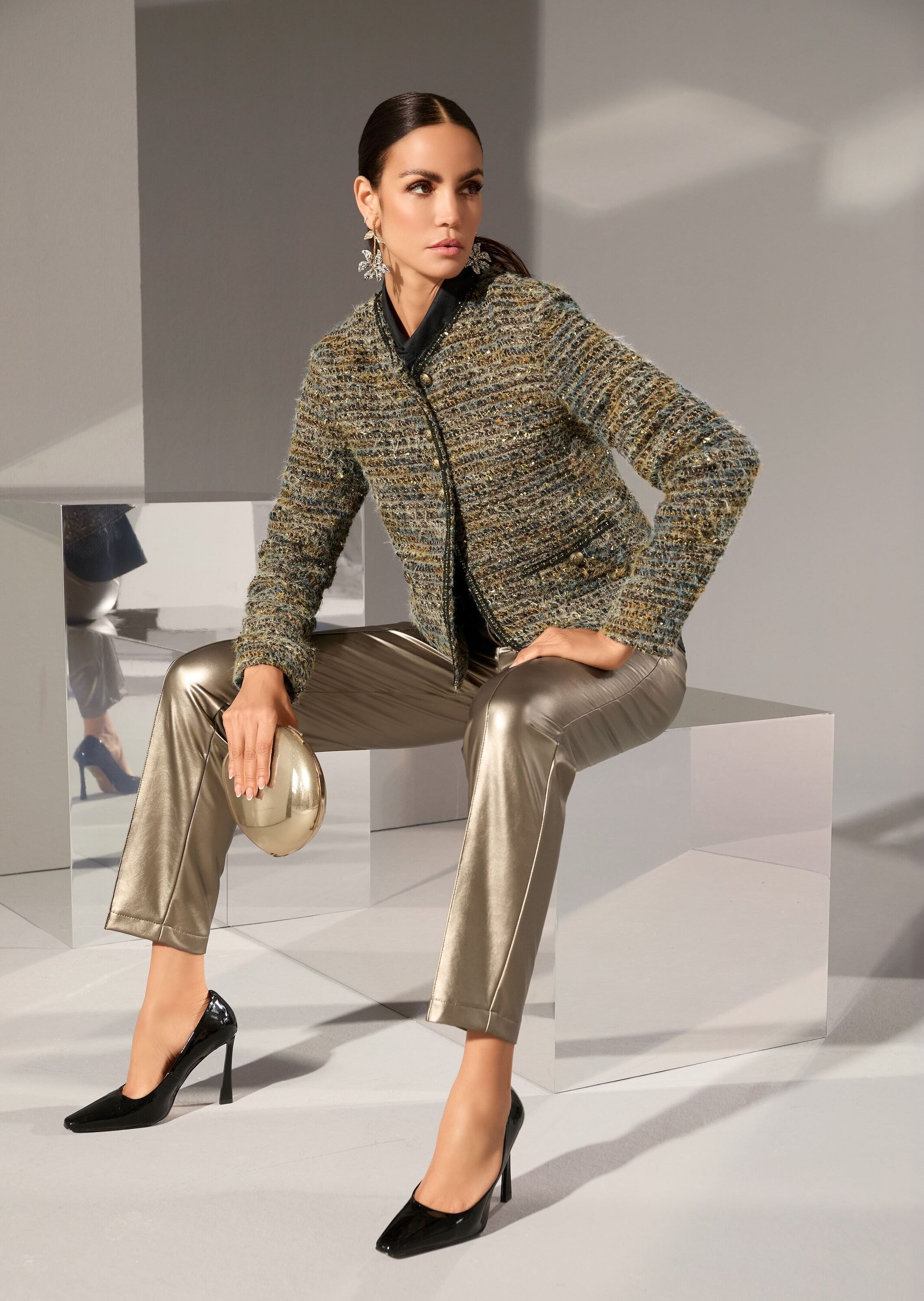 MADELEINE Lederhose »Kunstlederhose Kunstlederhose mit Biesen«