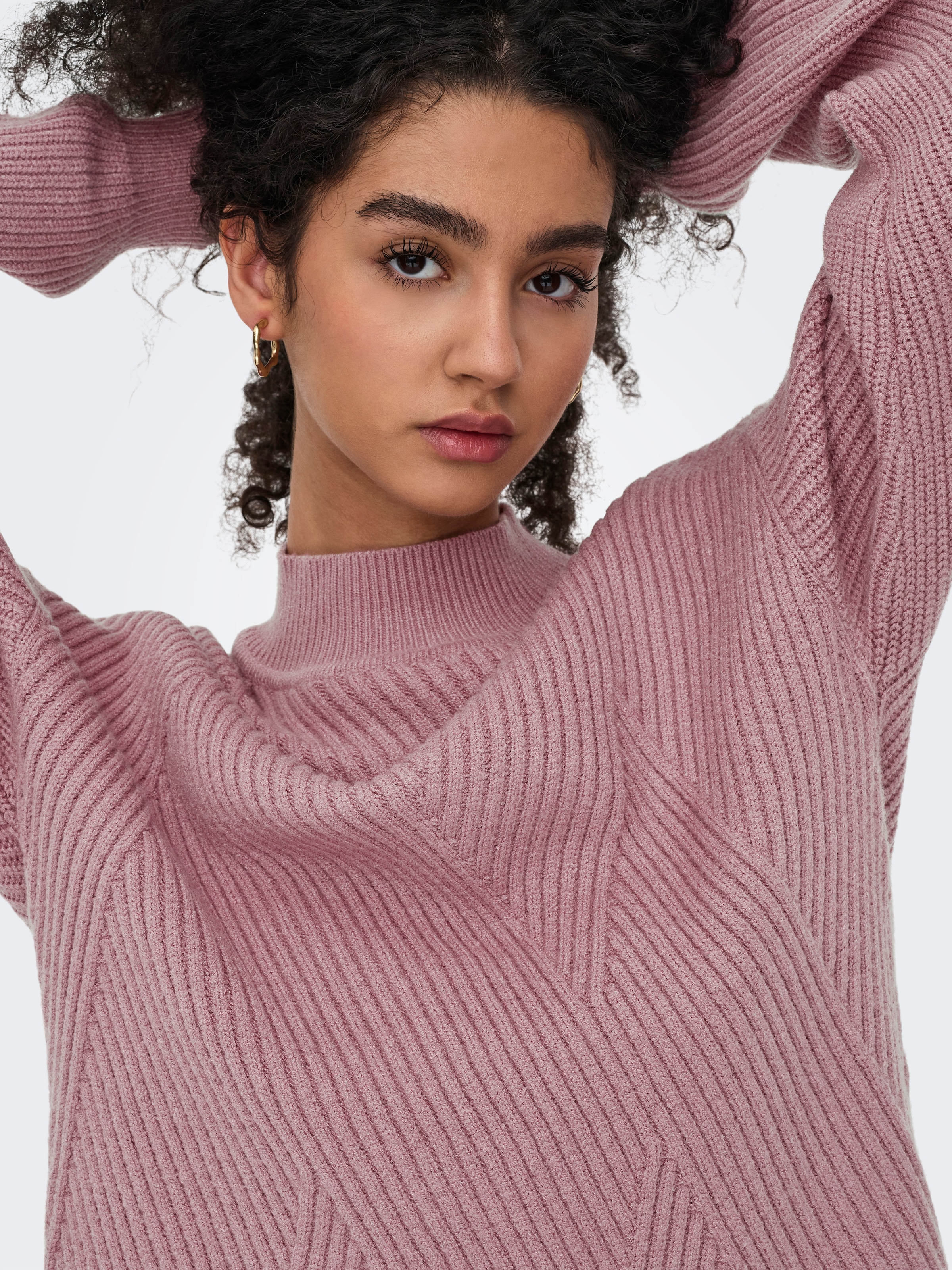 ONLY Strickpullover »ONLNELI LS HIGHNECK RIB PULLOVER EX KNT«