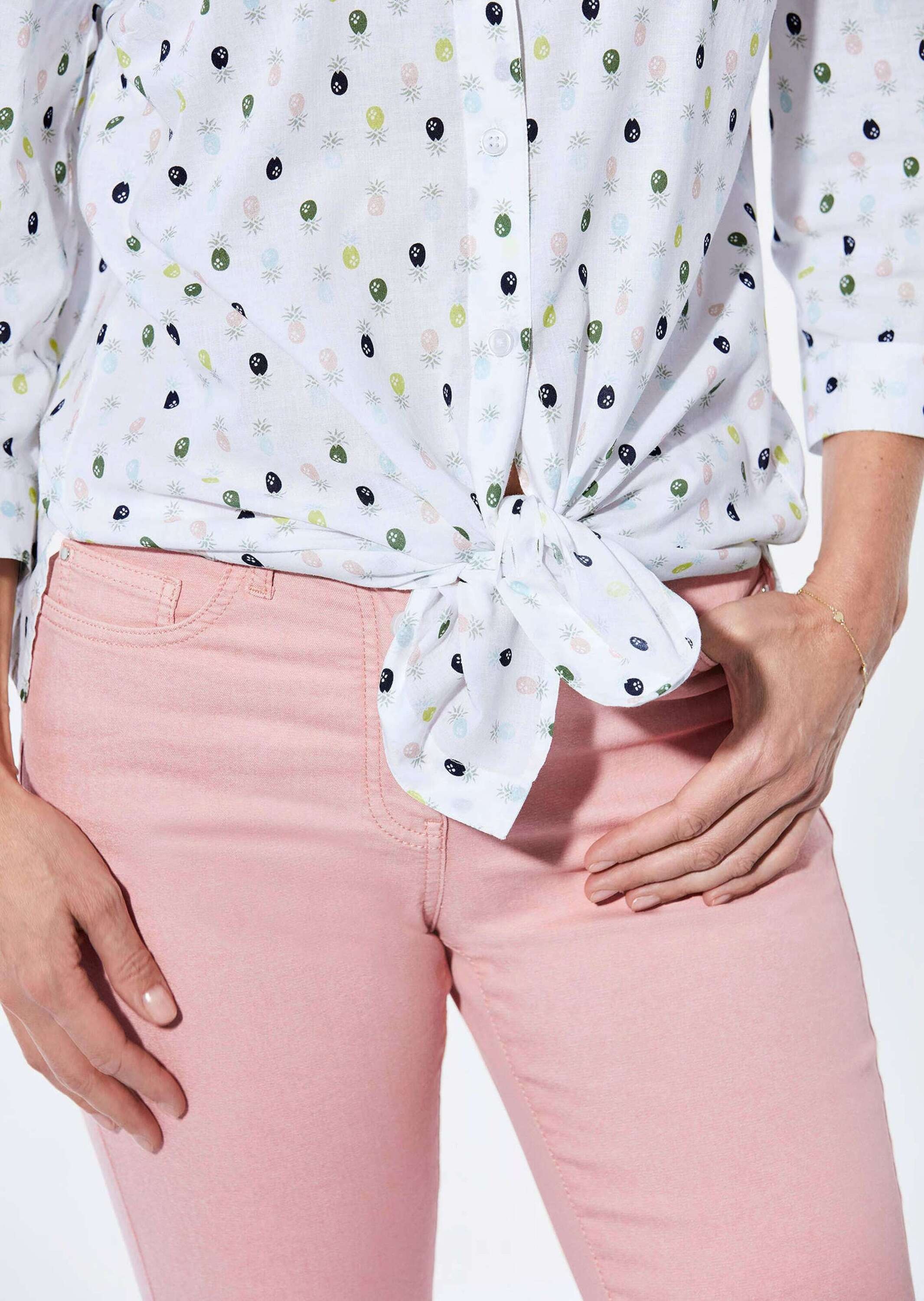 GOLDNER Klassische Bluse »Kurzgröße Bluse mit Hemdkragen«