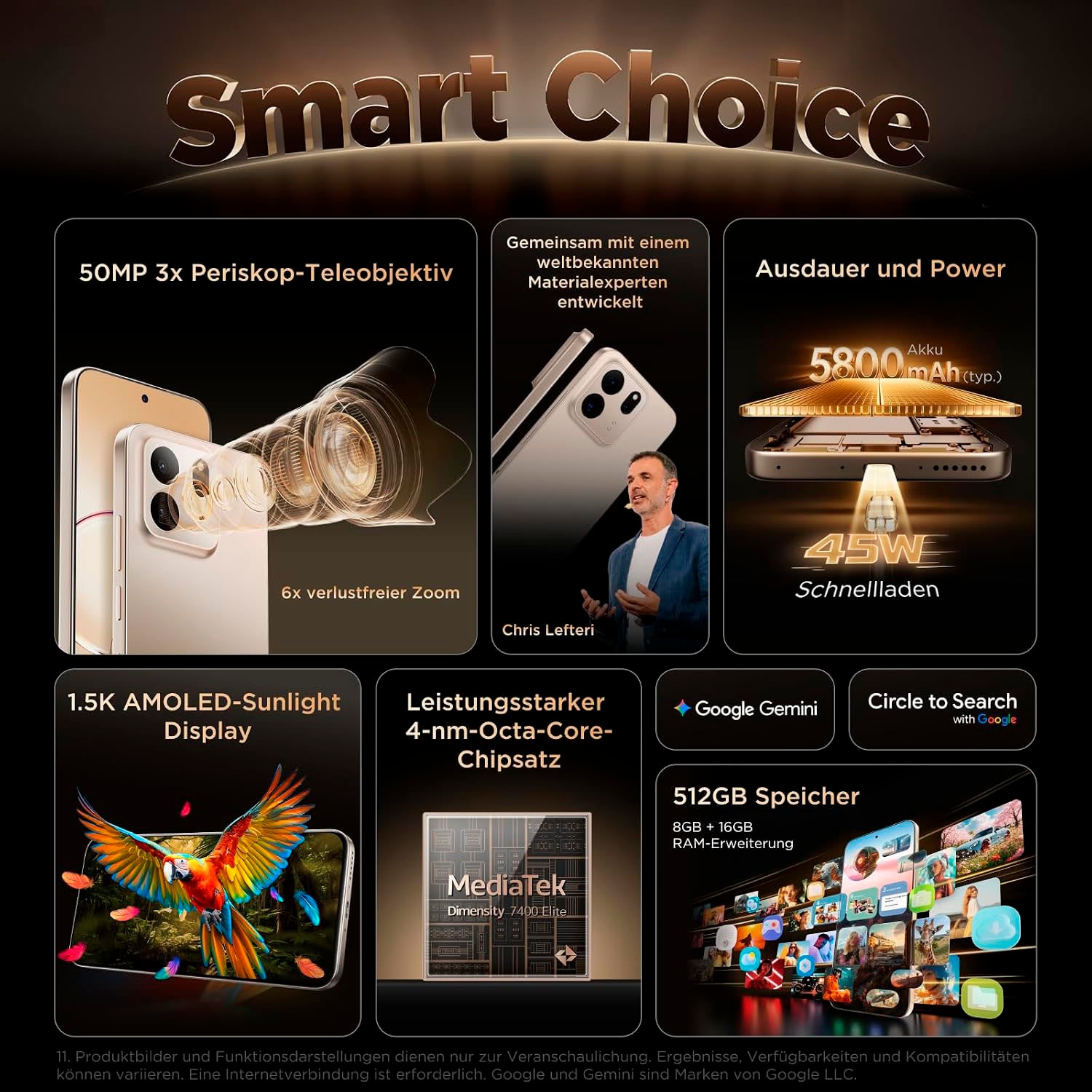 TCL Smartphone »P80 Ultra 512GB« sunit gold