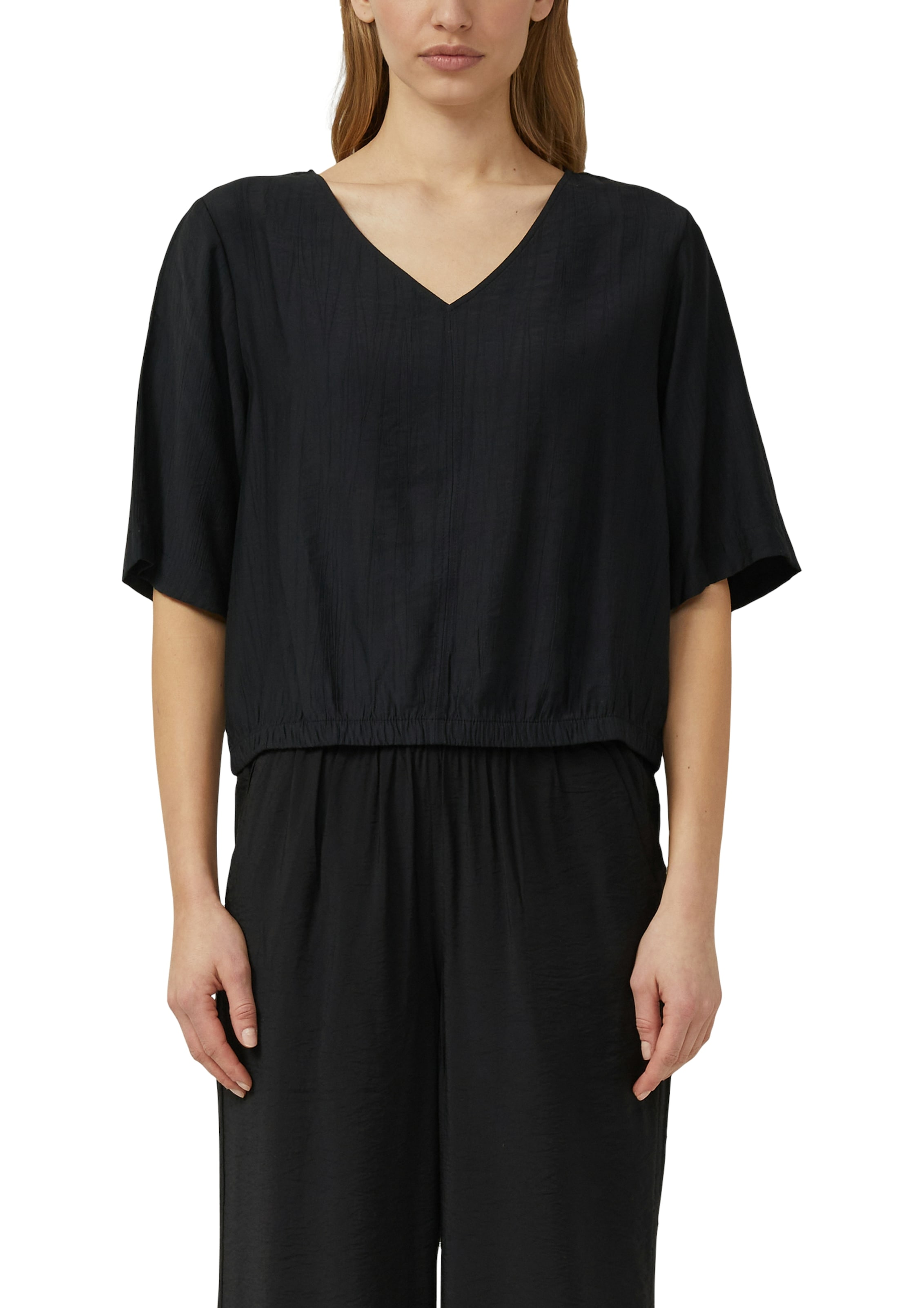 s.Oliver Shirtbluse weite Passform, V-Ausschnitt