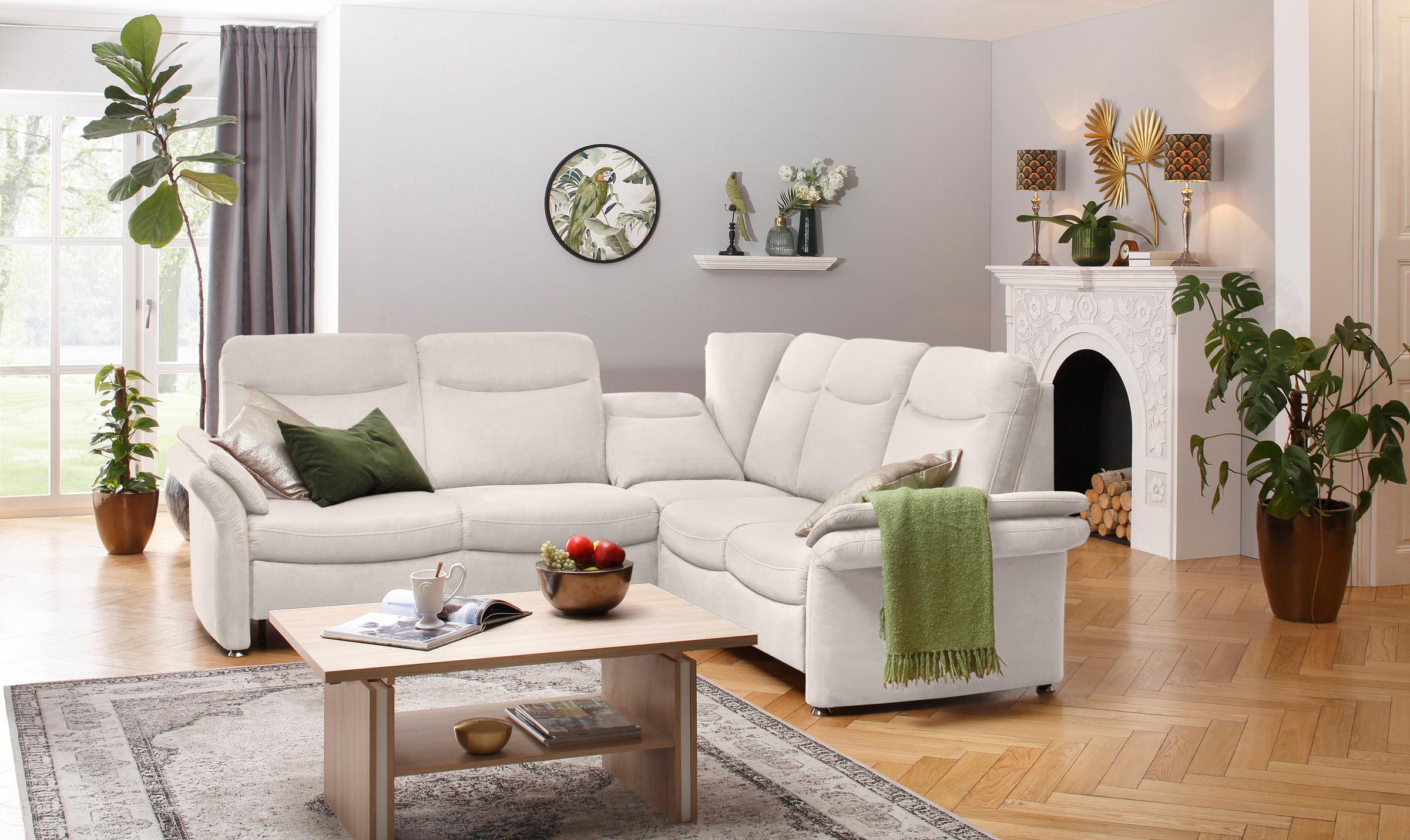 Home affaire Ecksofa »Tahoma L-Form«, mit Armlehnfunktion, wahlweise Bettfunktion, Schublade, Relaxfunktion