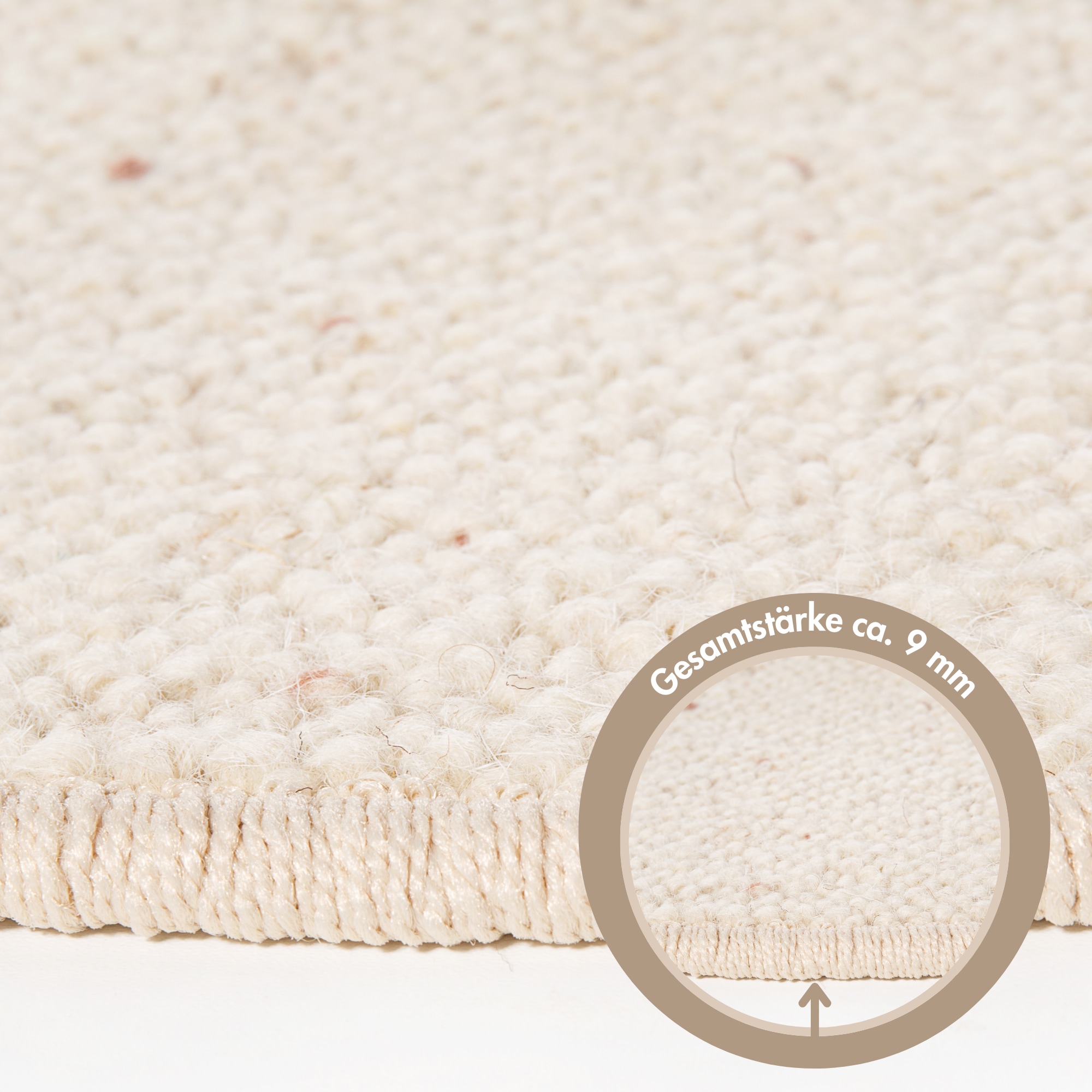 Andiamo Stufenmatte »Sheffield, Made in Poland« halbrund 5 mm Höhe melierte Berber-Optik, selbstklebend, Set mit 2 Stück oder 15 Stück