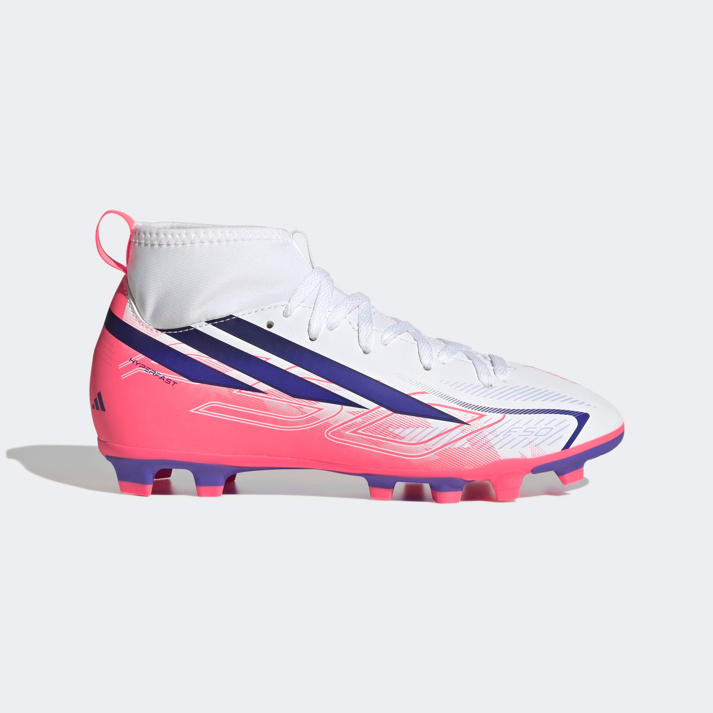 adidas Performance Fußballschuh »F50 HYPERFAST CLUB KIDS , FESTE BÖDEN/GEMISCHTE BÖDEN, HALBHOCH GESCHN«  für viele verschiedene Böden geeignet, für Jugendliche & Kinder