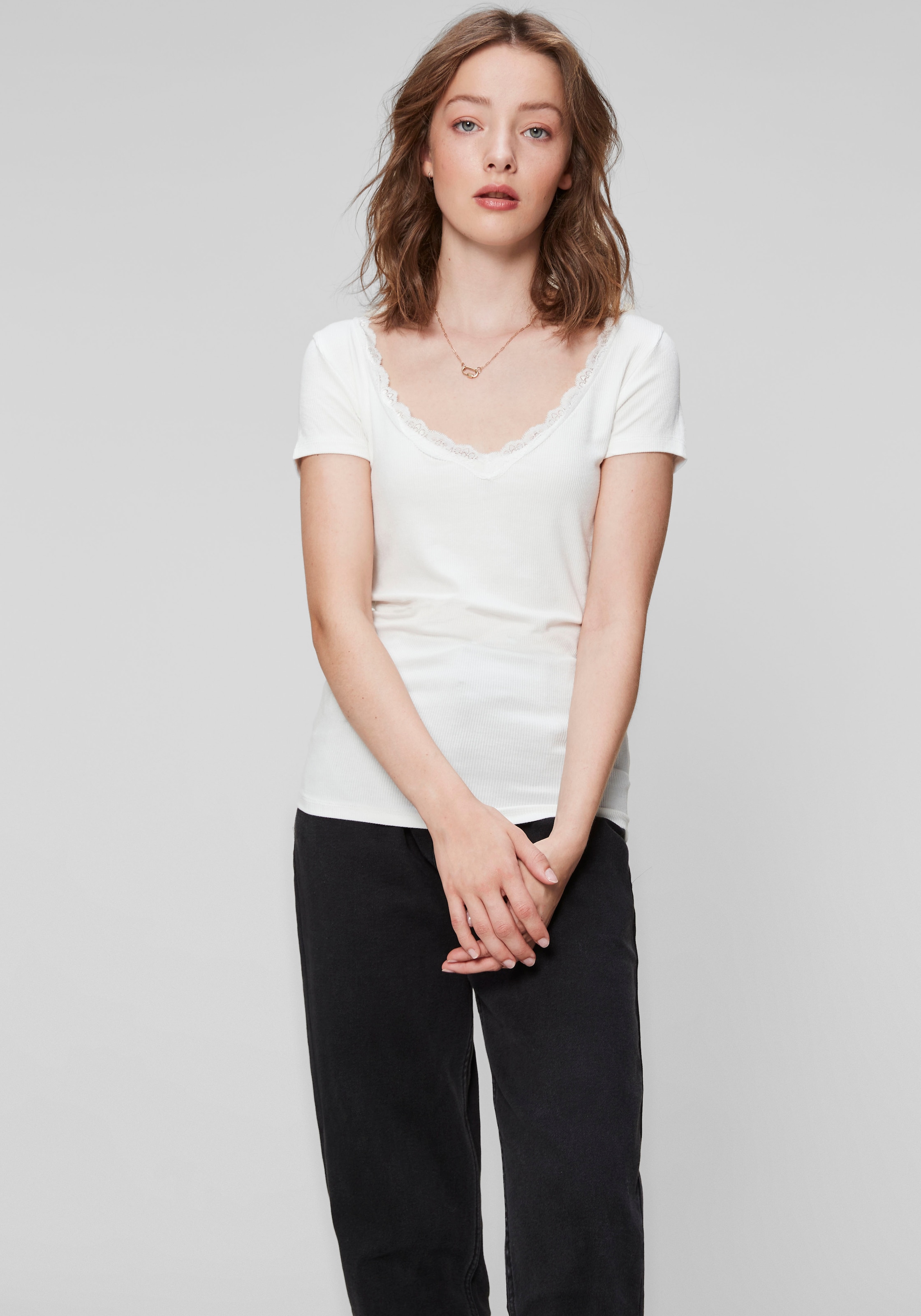 HaILY’S V-Shirt, mit Spitze