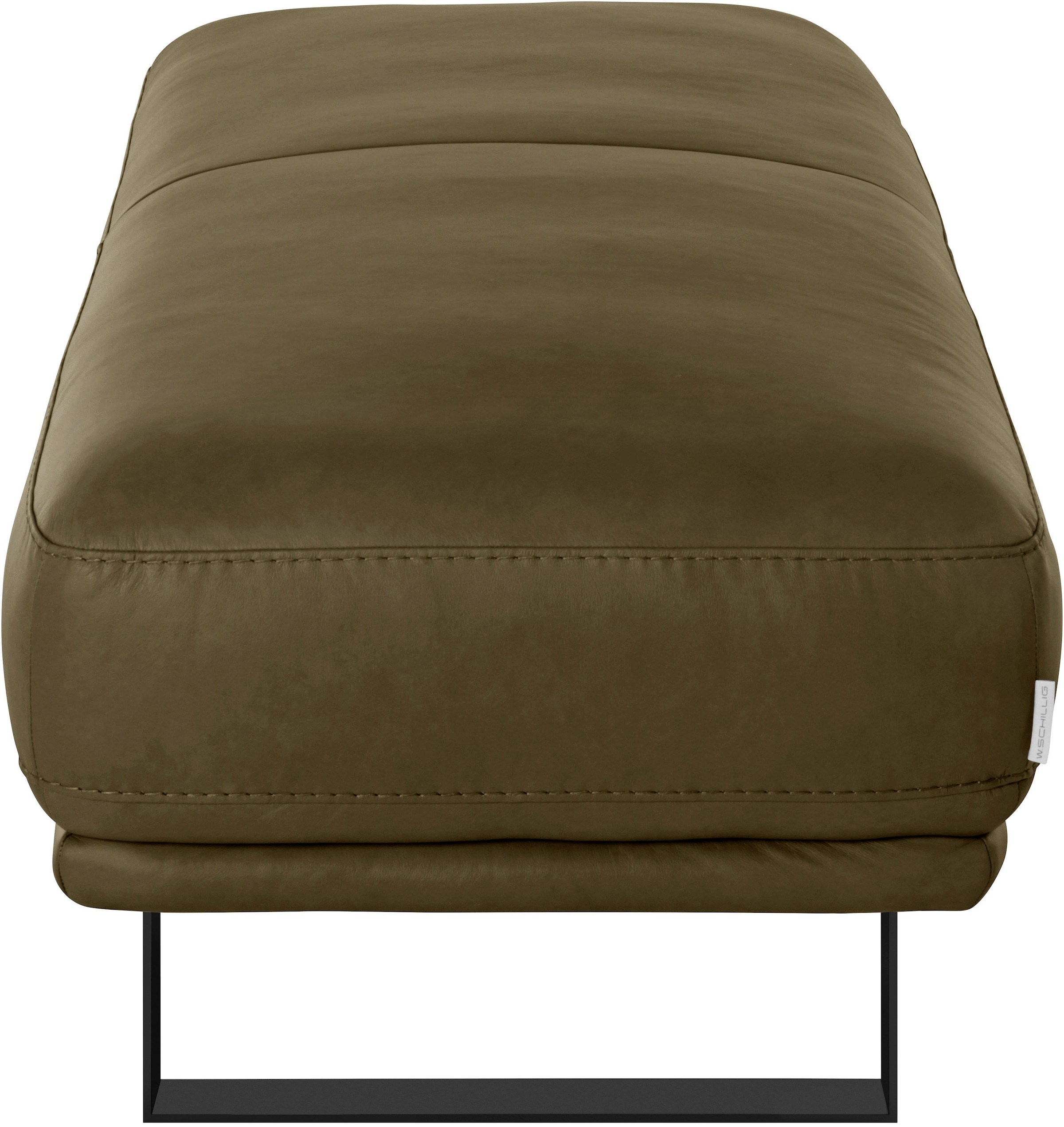 W.SCHILLIG Hocker »montanaa«, mit Metallkufen in Schwarz pulverbeschichtet, Breite 141 cm