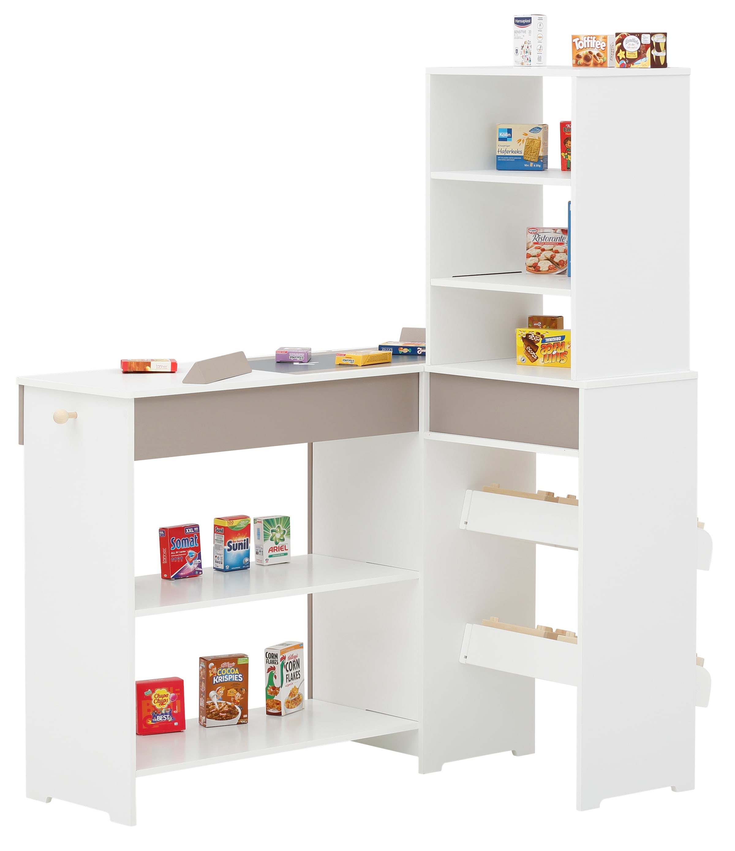 Tanner Kaufladen »Supermarkt aus Holz« inkl. Markenminiatur-Faltschachteln; FSC® - schützt Wald