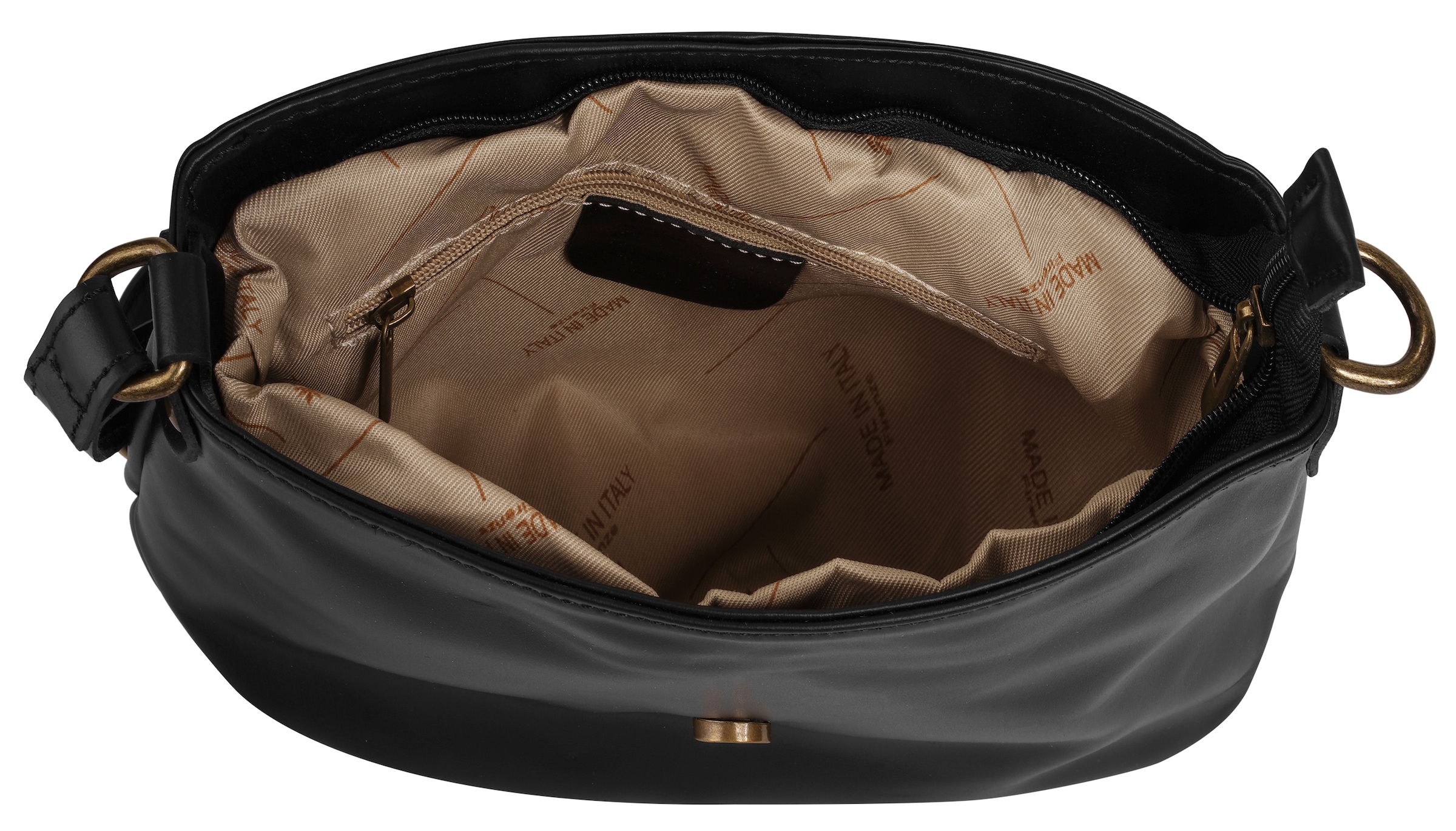 Piké Umhängetasche echt Leder, Made in Italy