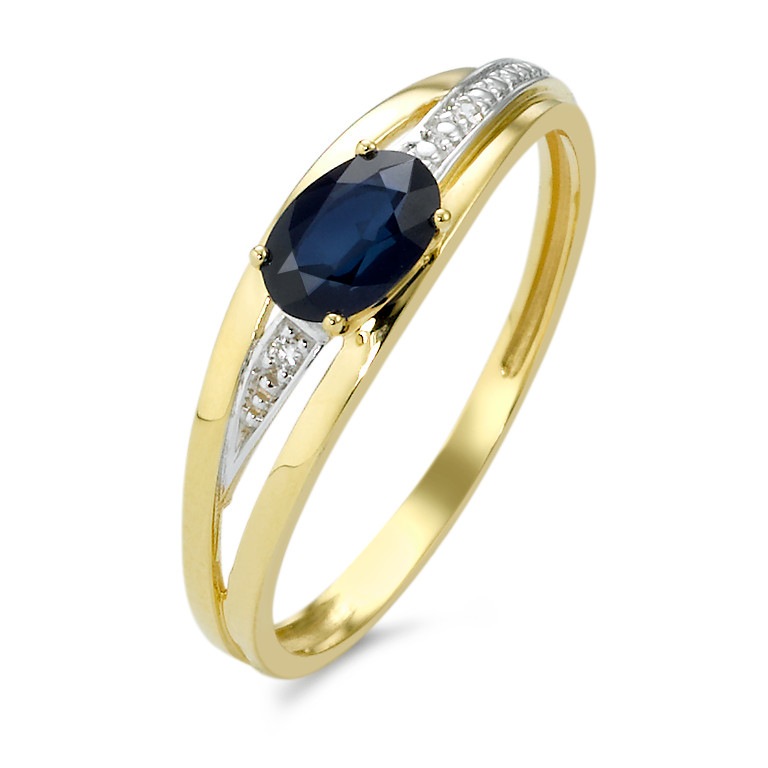 Ring Gold 750 Saphir/Diamanten, Rhomberg Schmuck